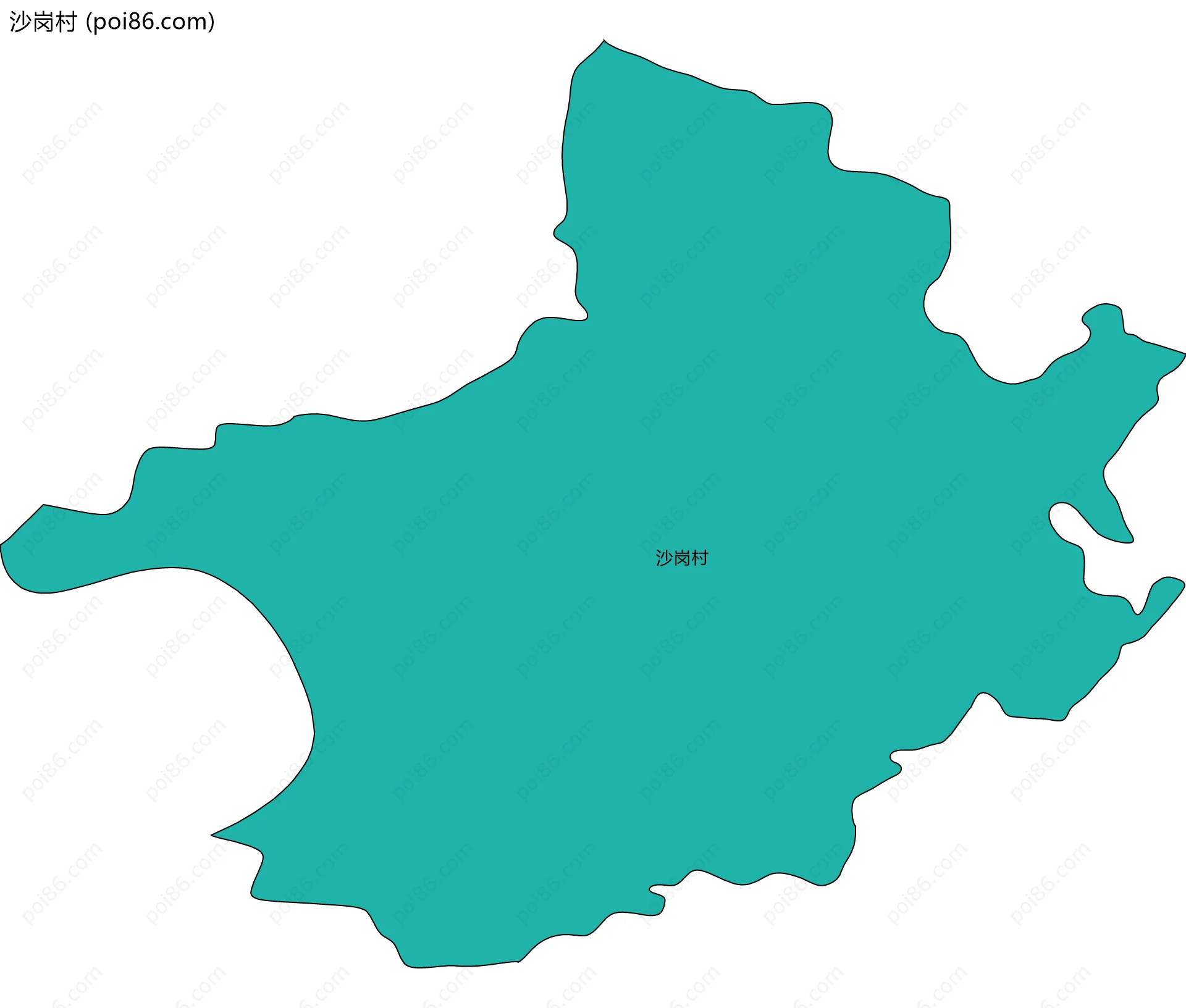 沙岗村边界地图