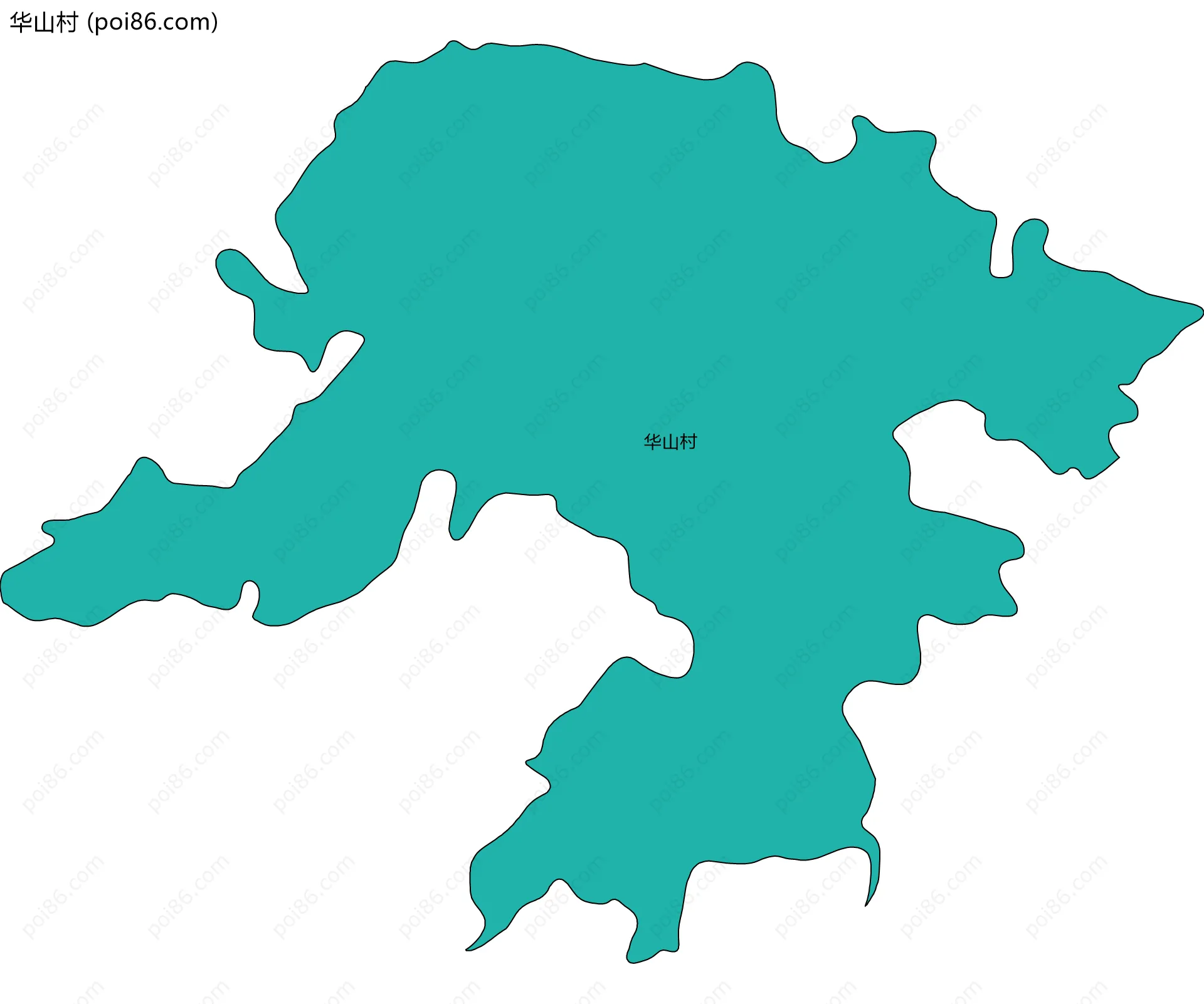 华山村边界地图