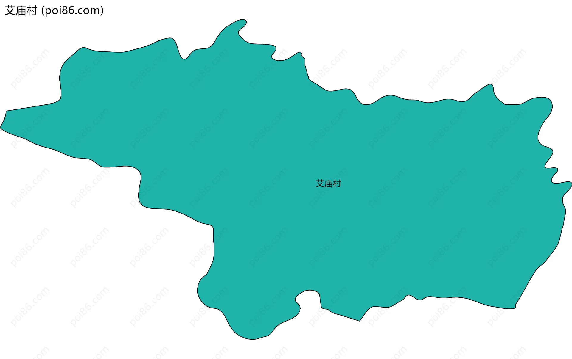 艾庙村边界地图