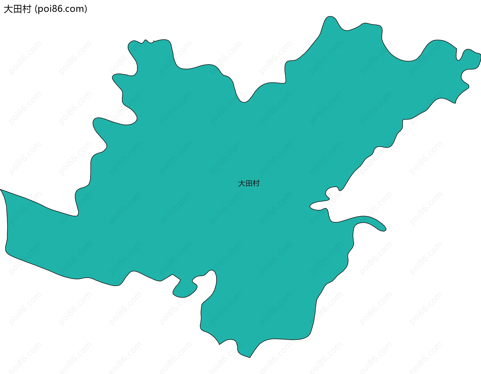 大田村边界地图