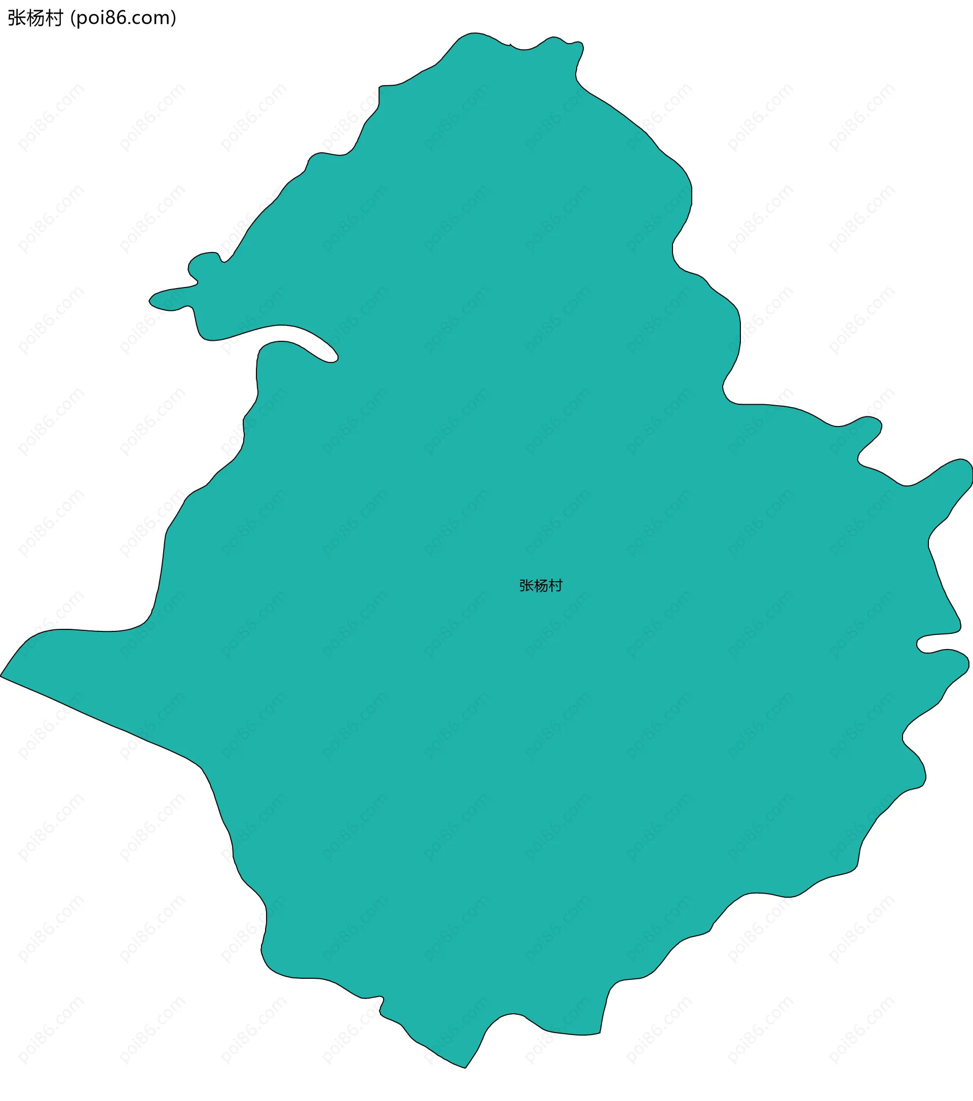 张杨村边界地图