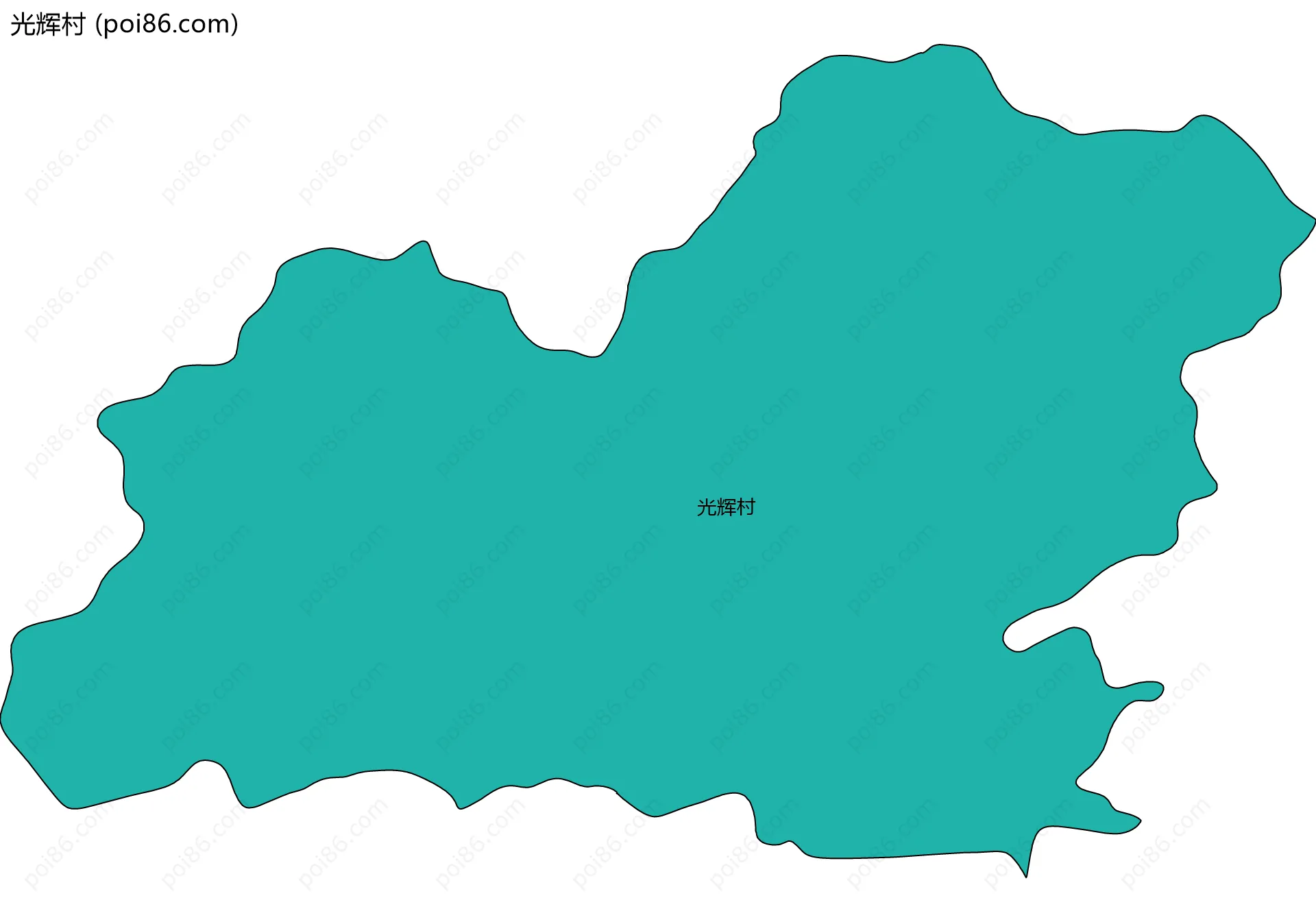 光辉村边界地图