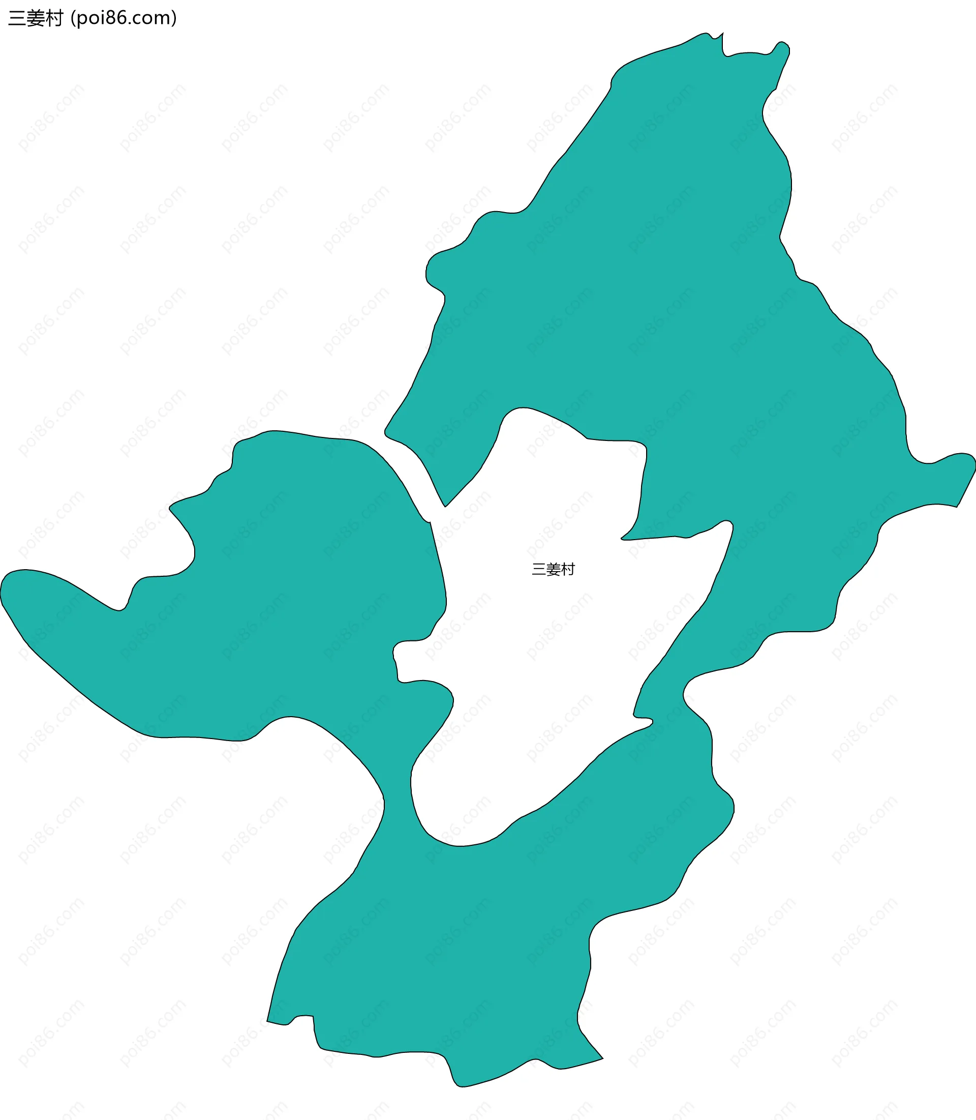 三姜村边界地图