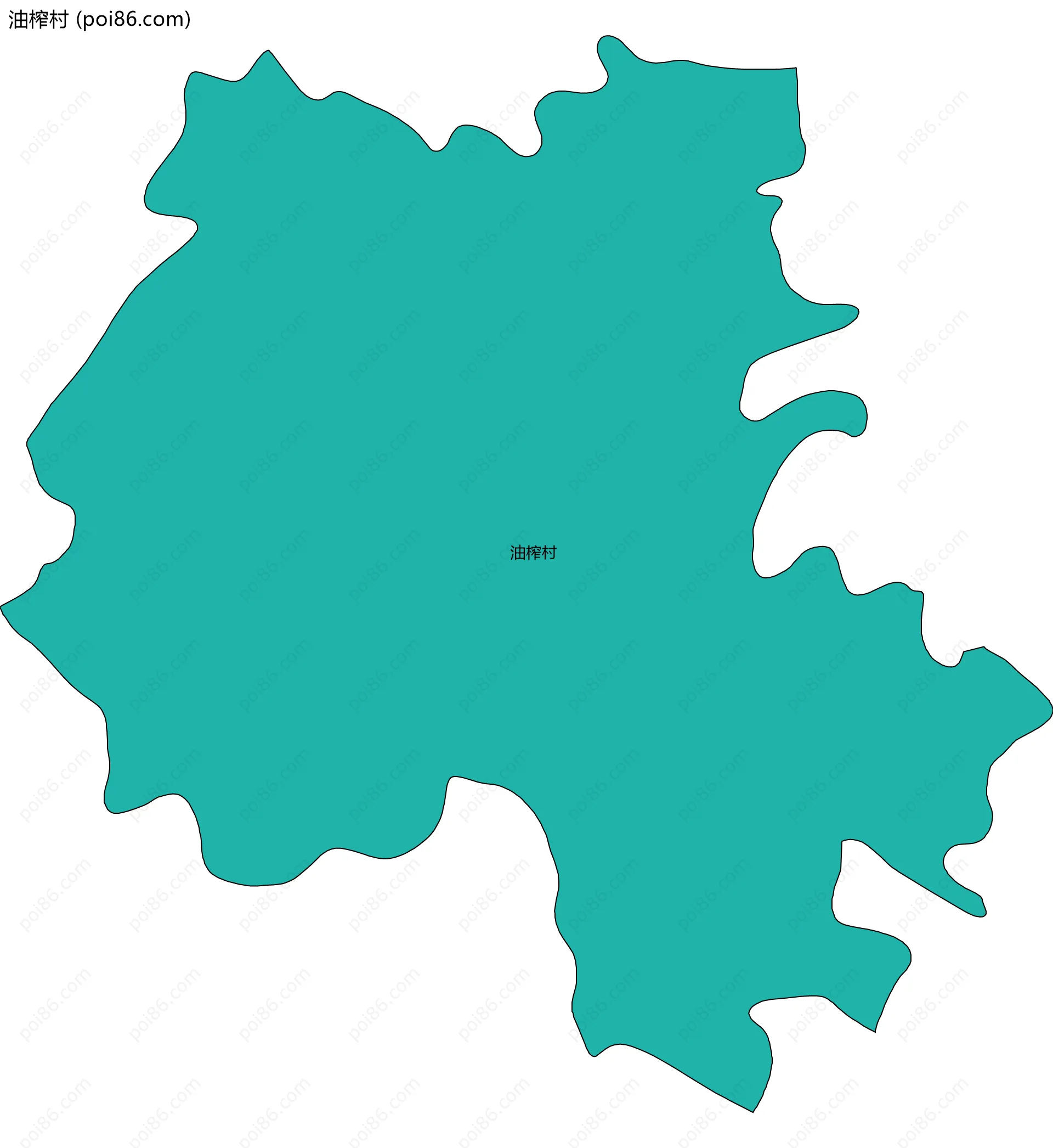 油榨村边界地图