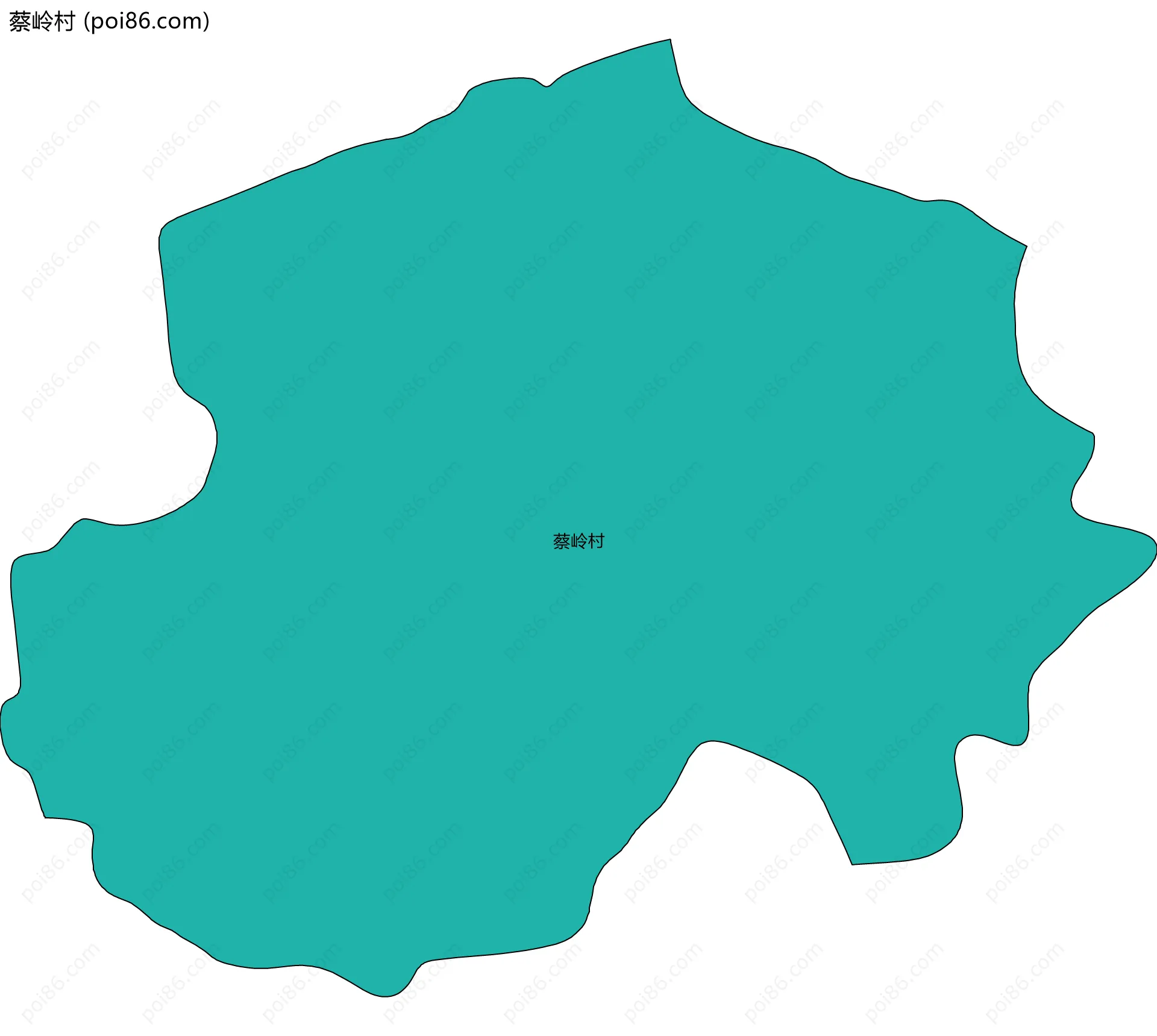 蔡岭村边界地图