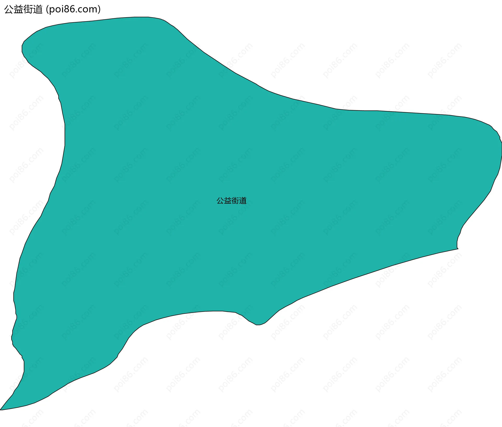 公益街道边界地图