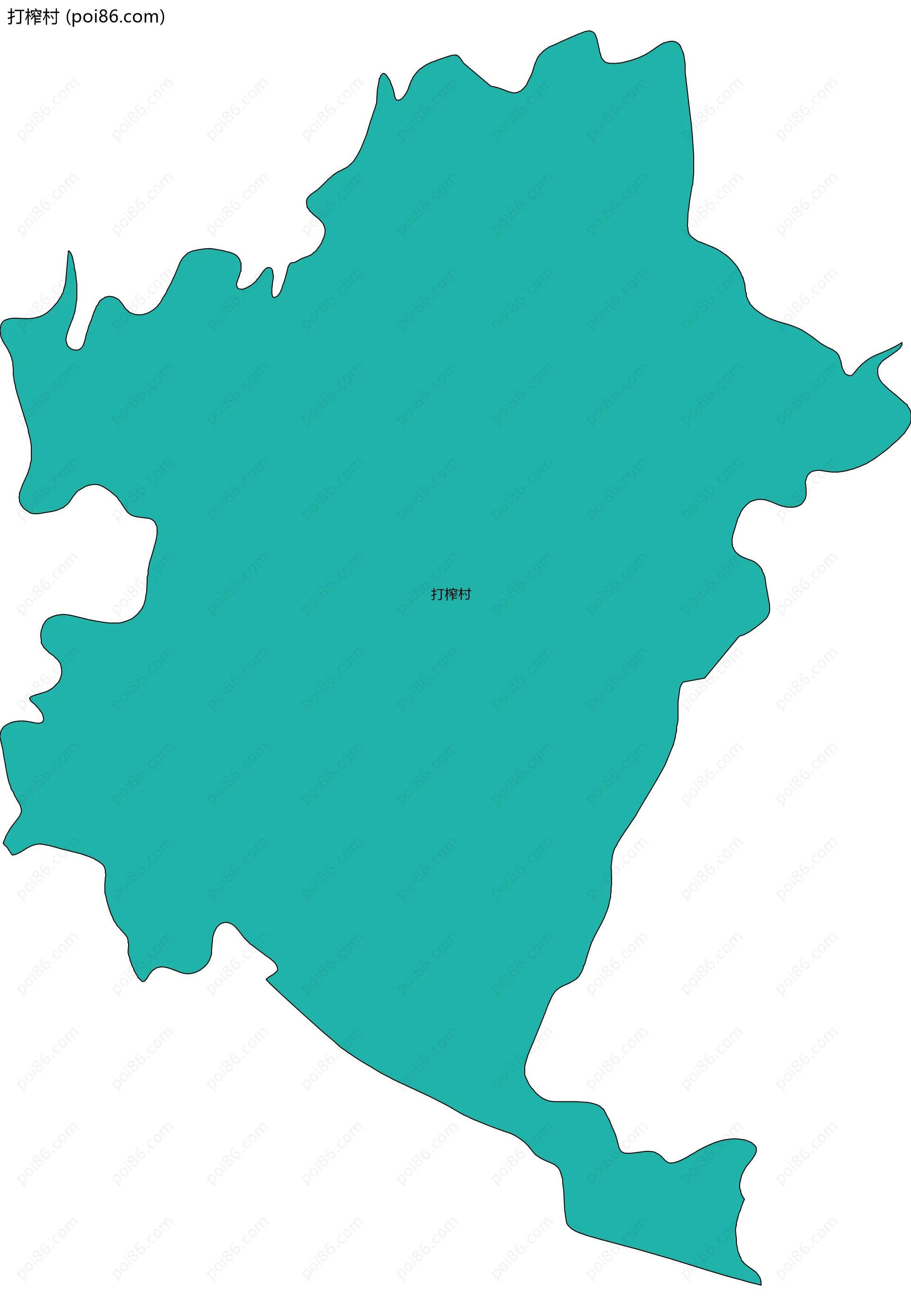 打榨村边界地图