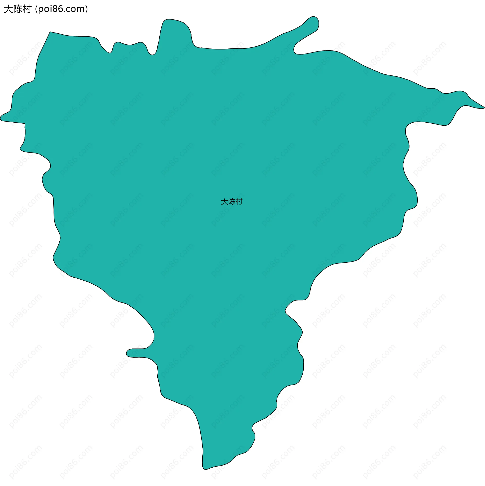 大陈村边界地图