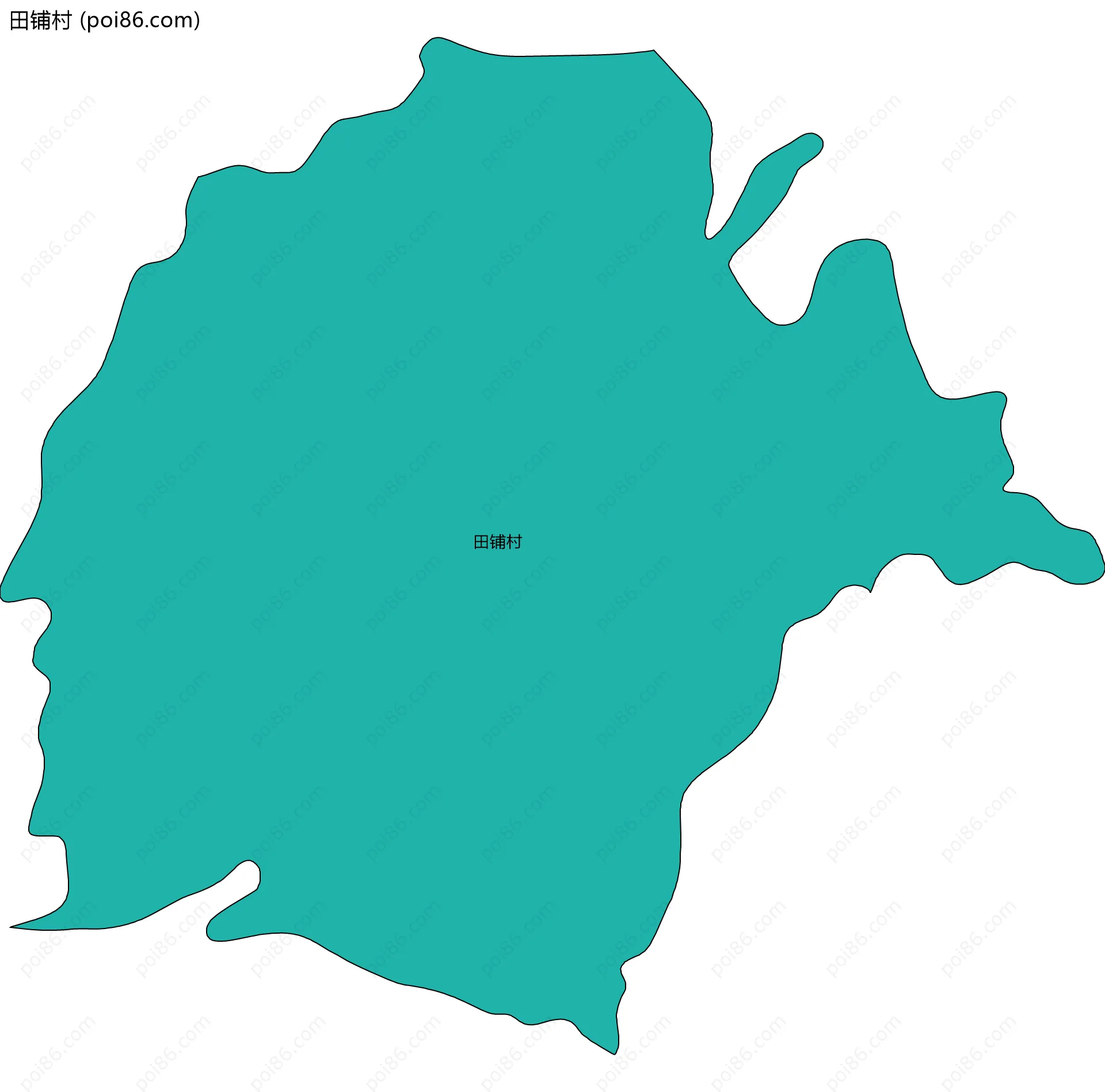 田铺村边界地图