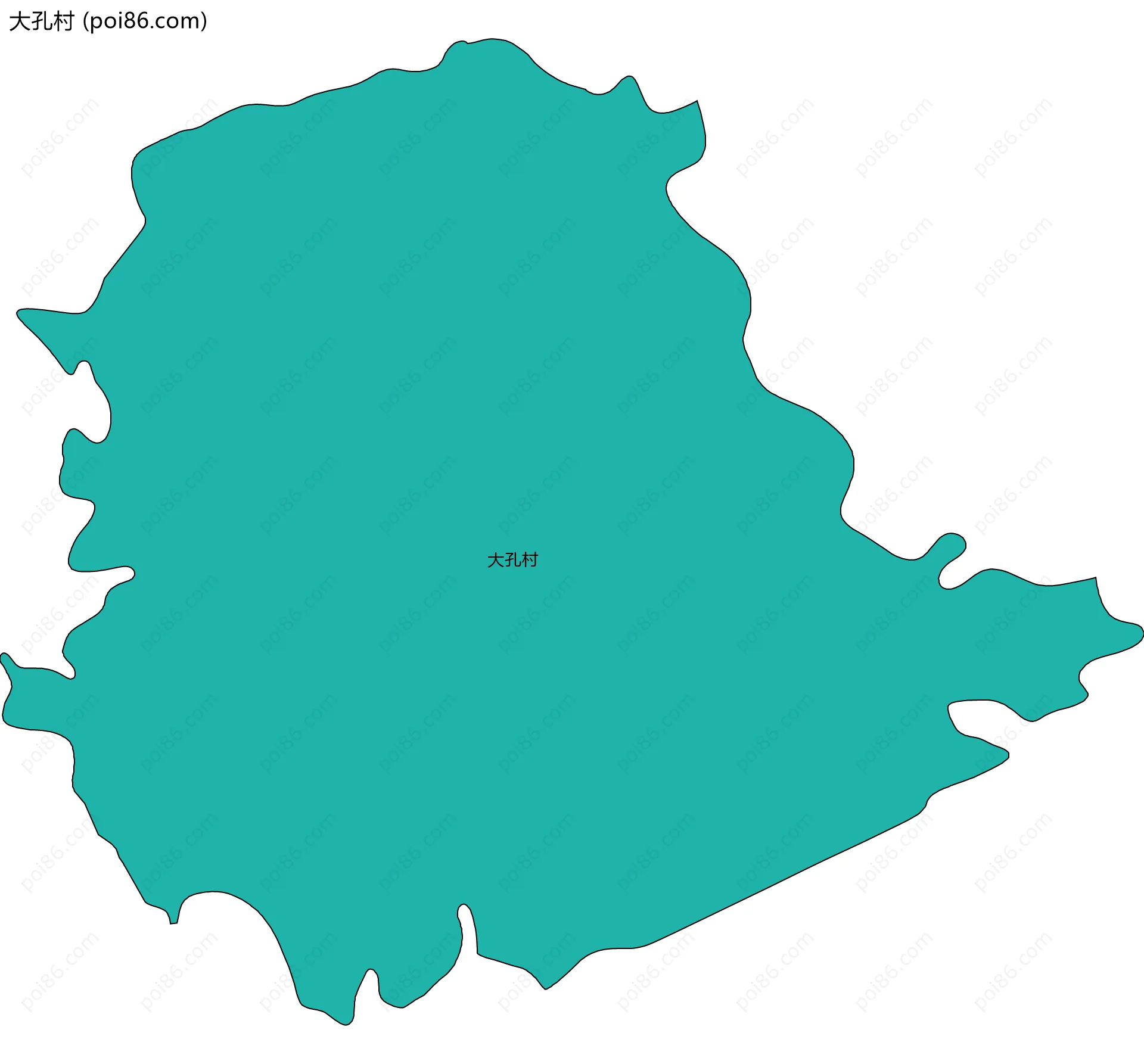 大孔村边界地图