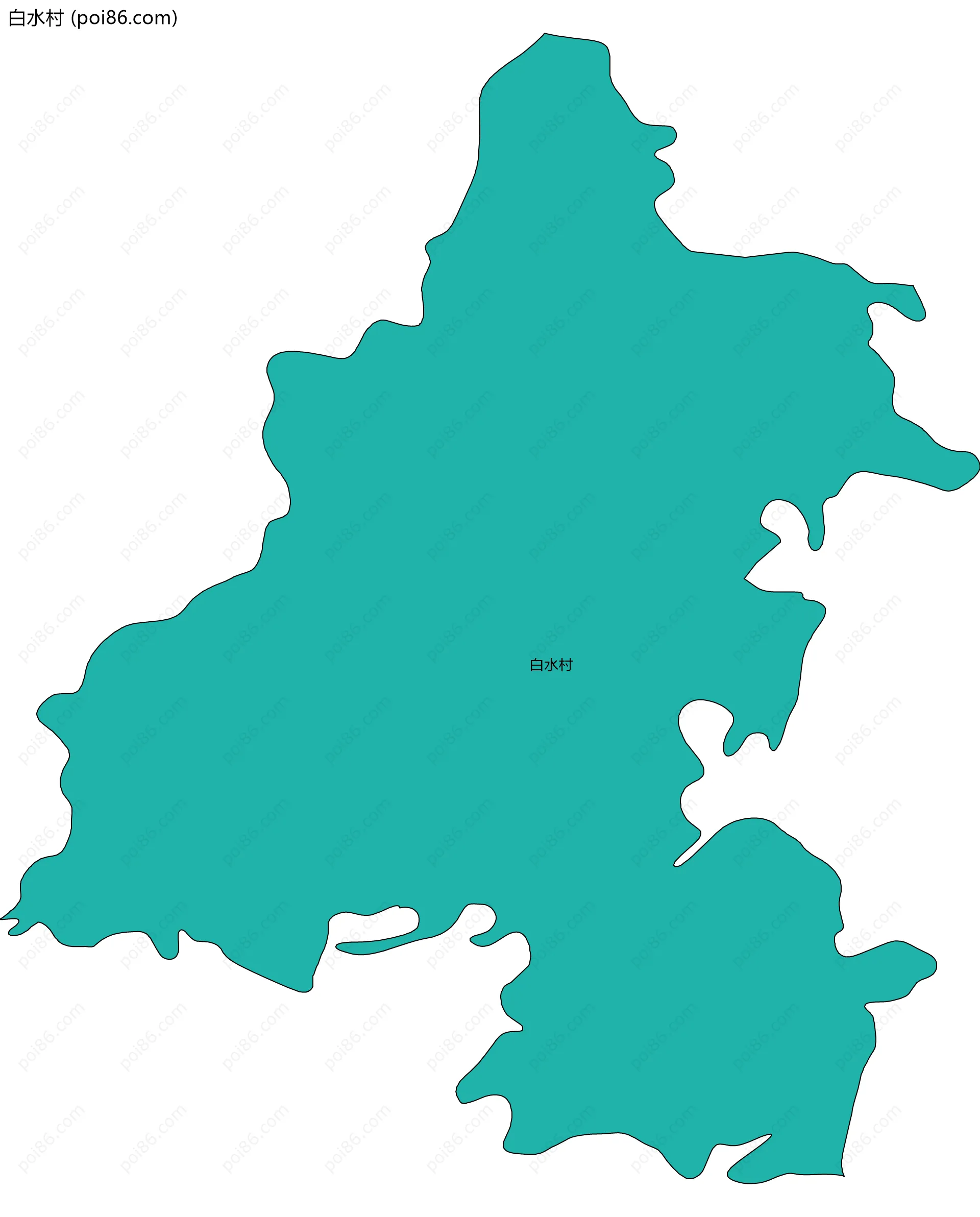 白水村边界地图