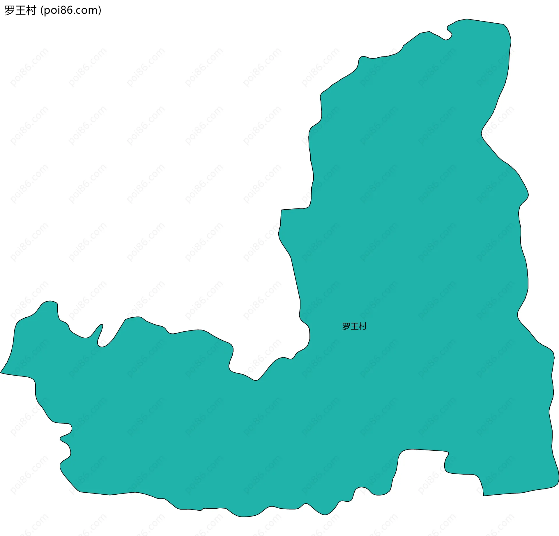 罗王村边界地图
