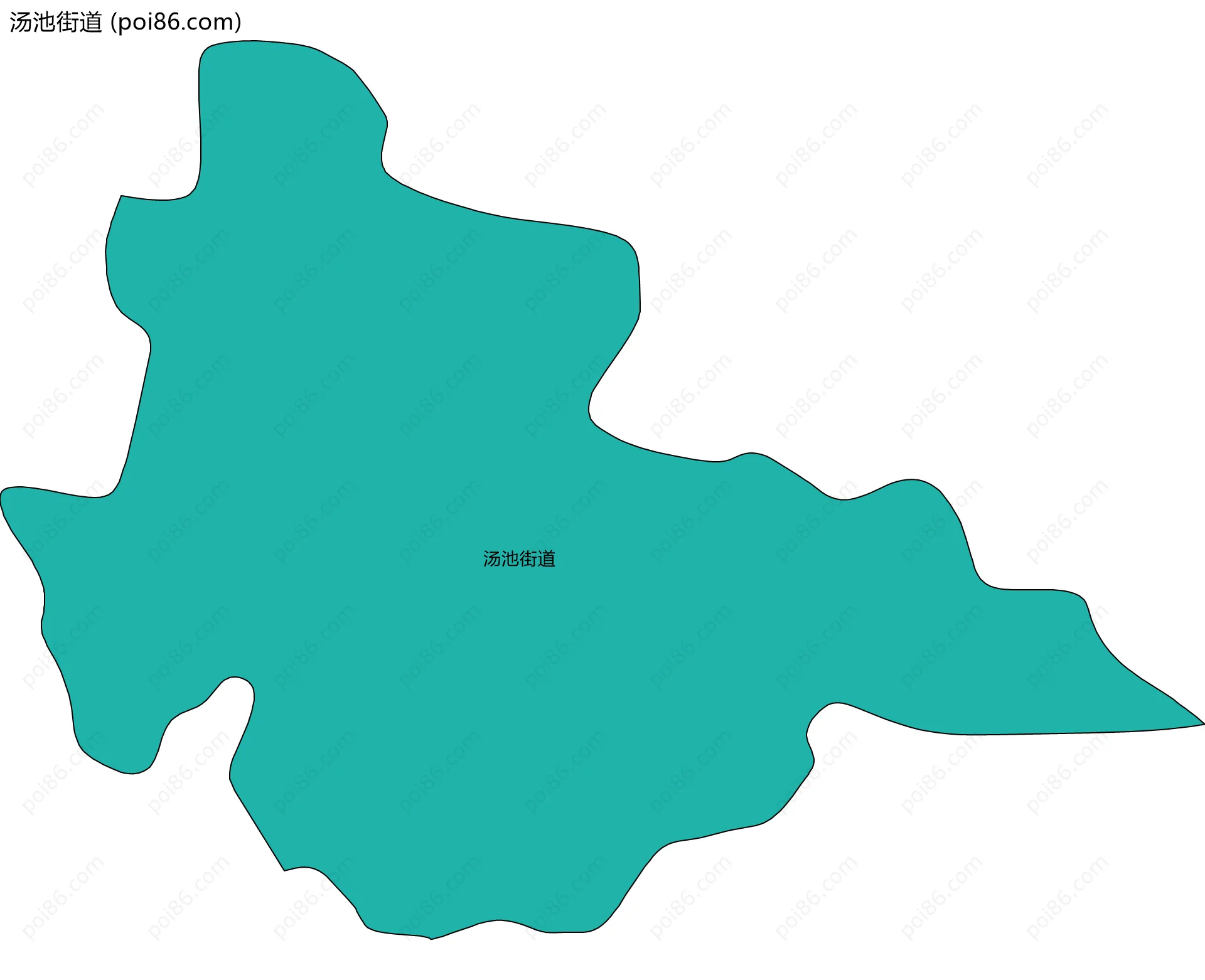 汤池街道边界地图