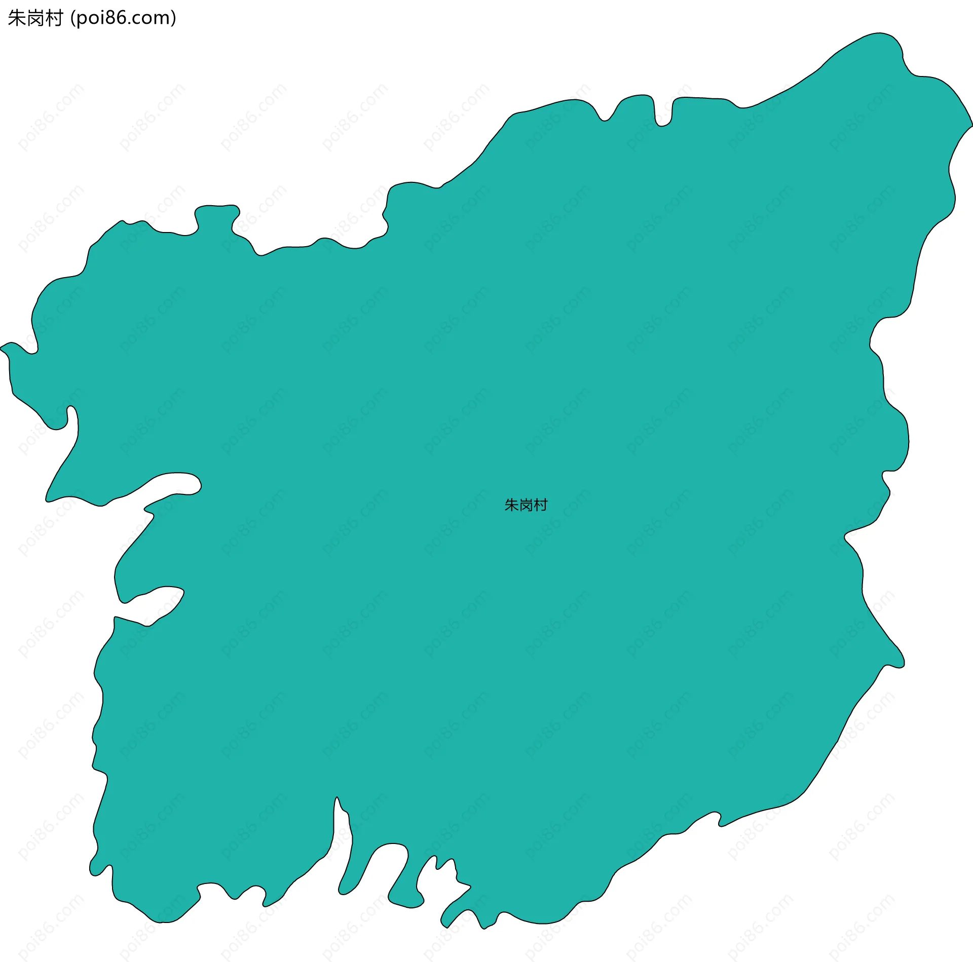 朱岗村边界地图