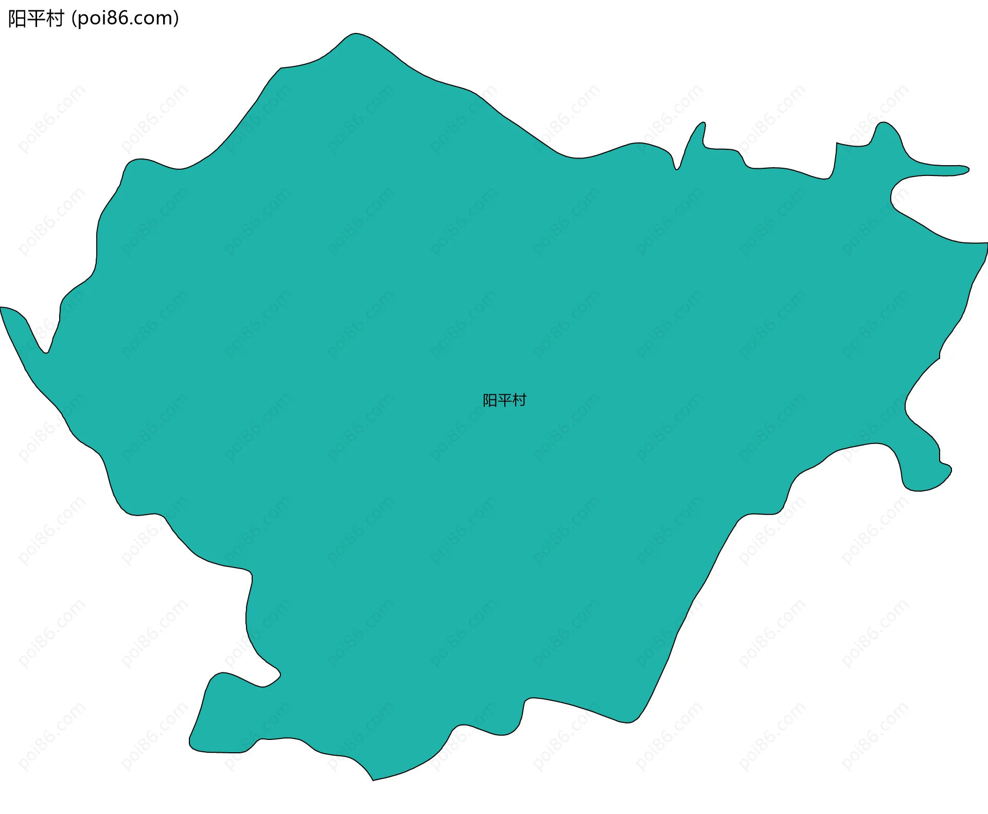 阳平村边界地图