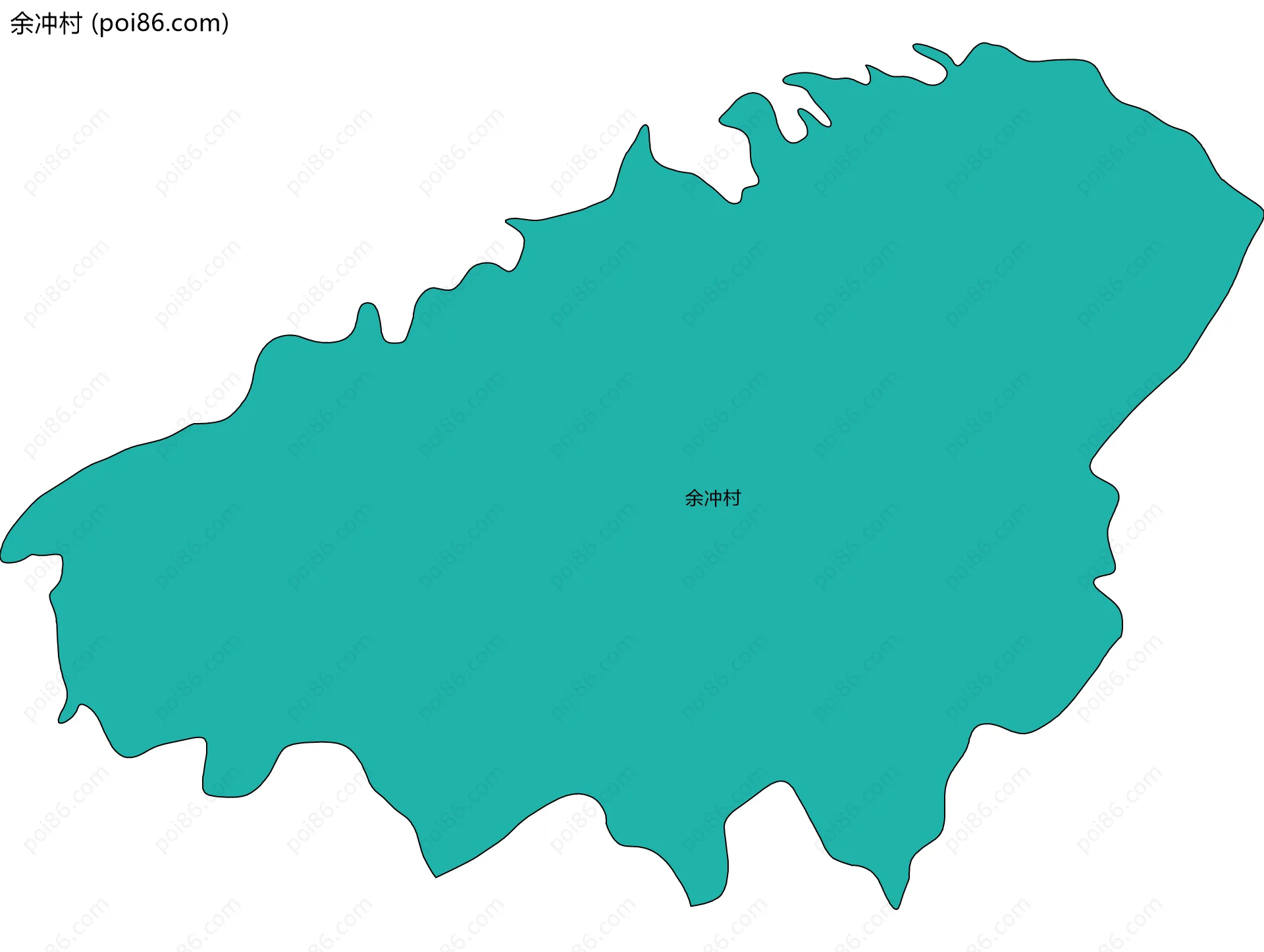余冲村边界地图
