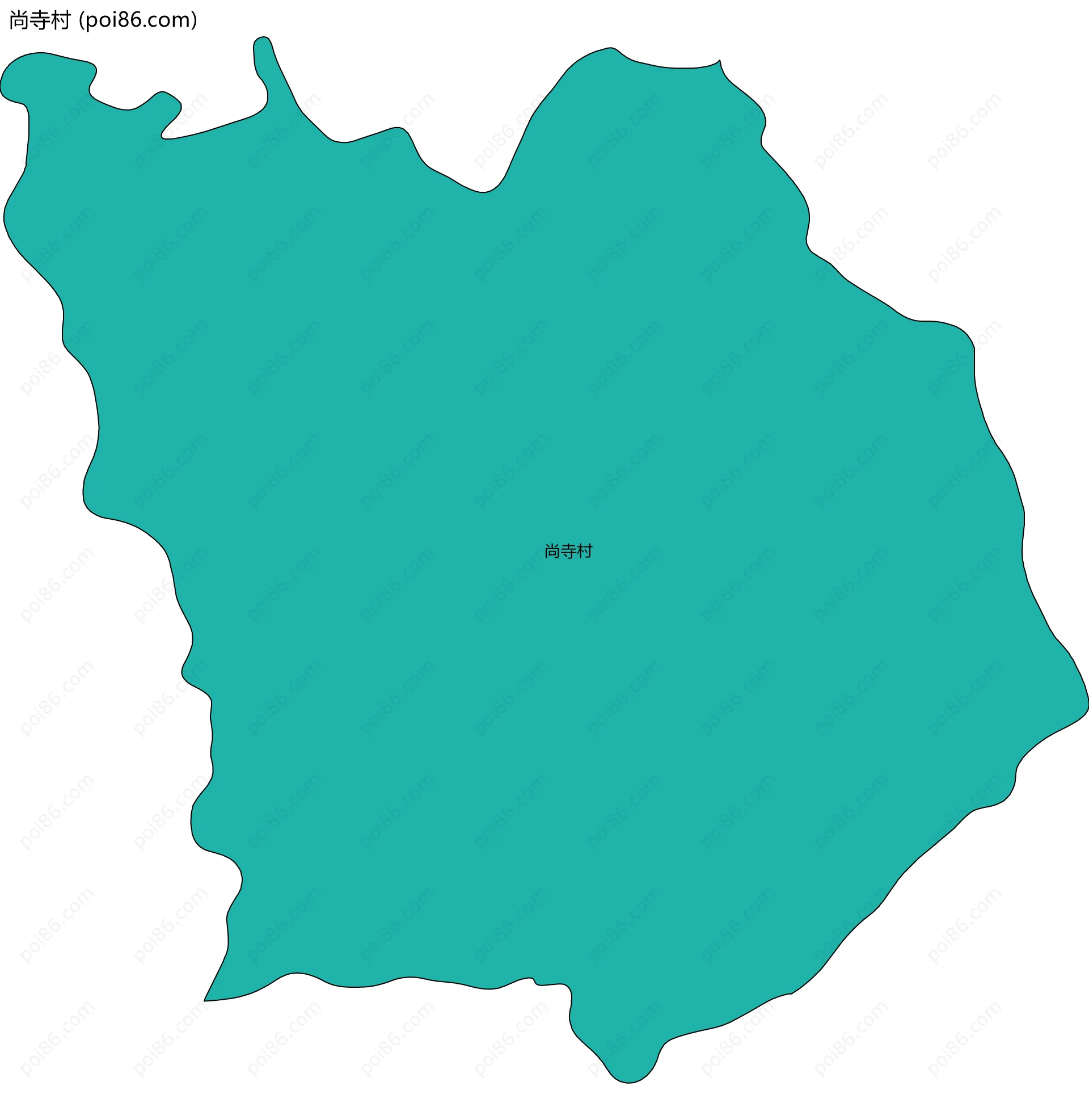 尚寺村边界地图