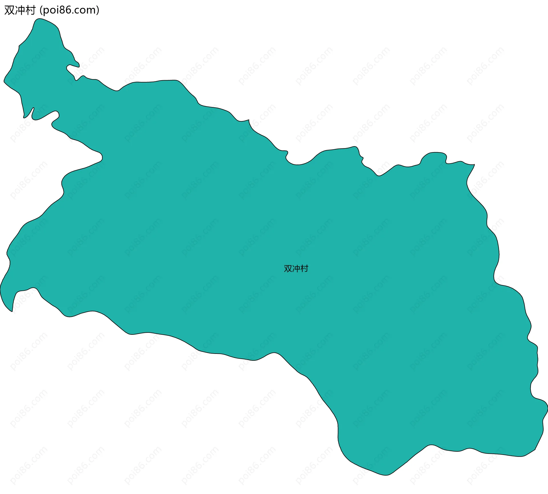 双冲村边界地图