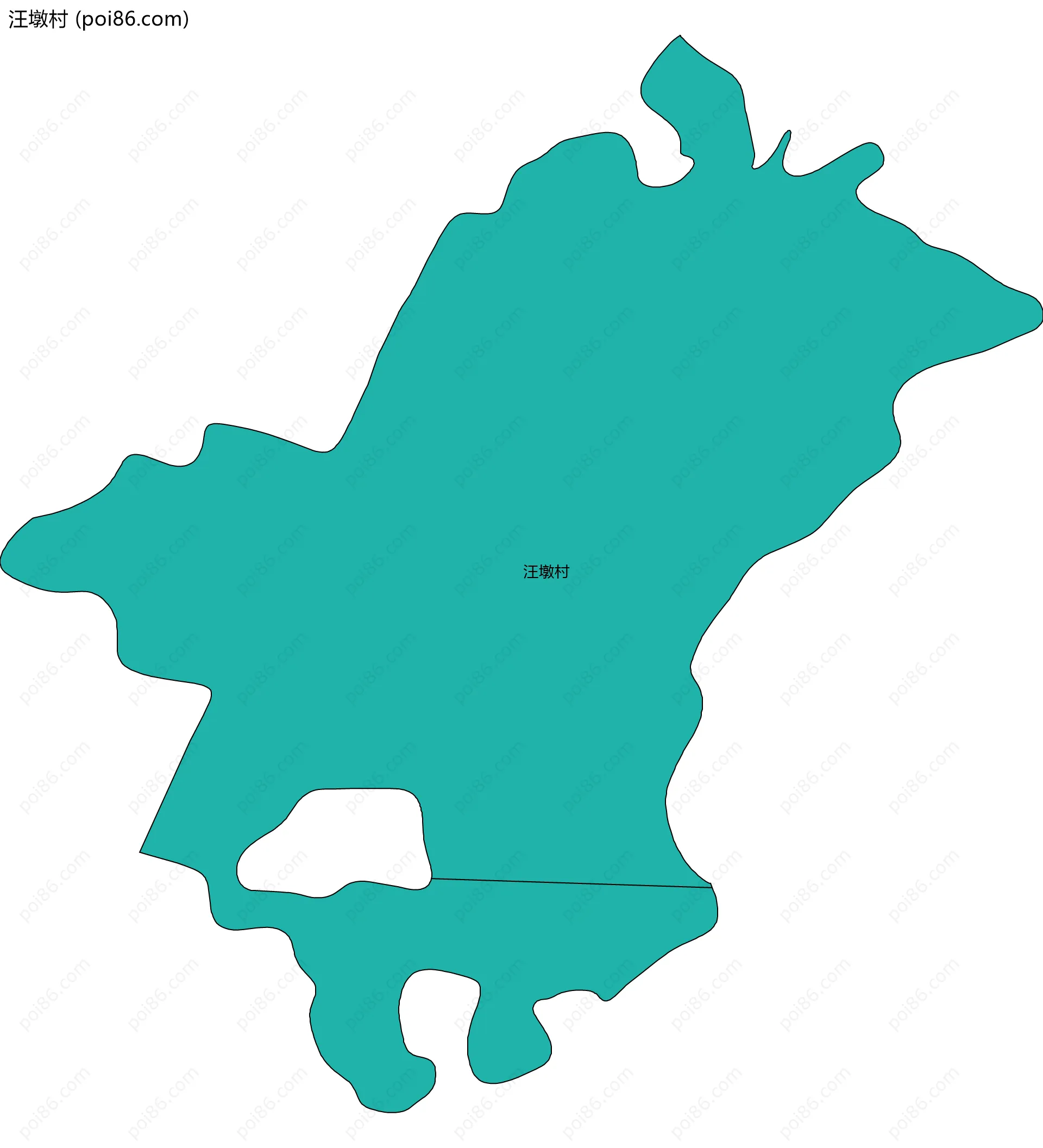 汪墩村边界地图