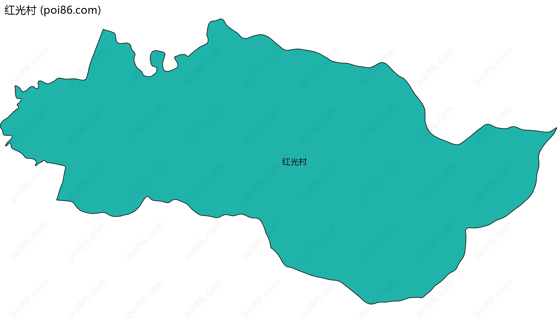 红光村边界地图