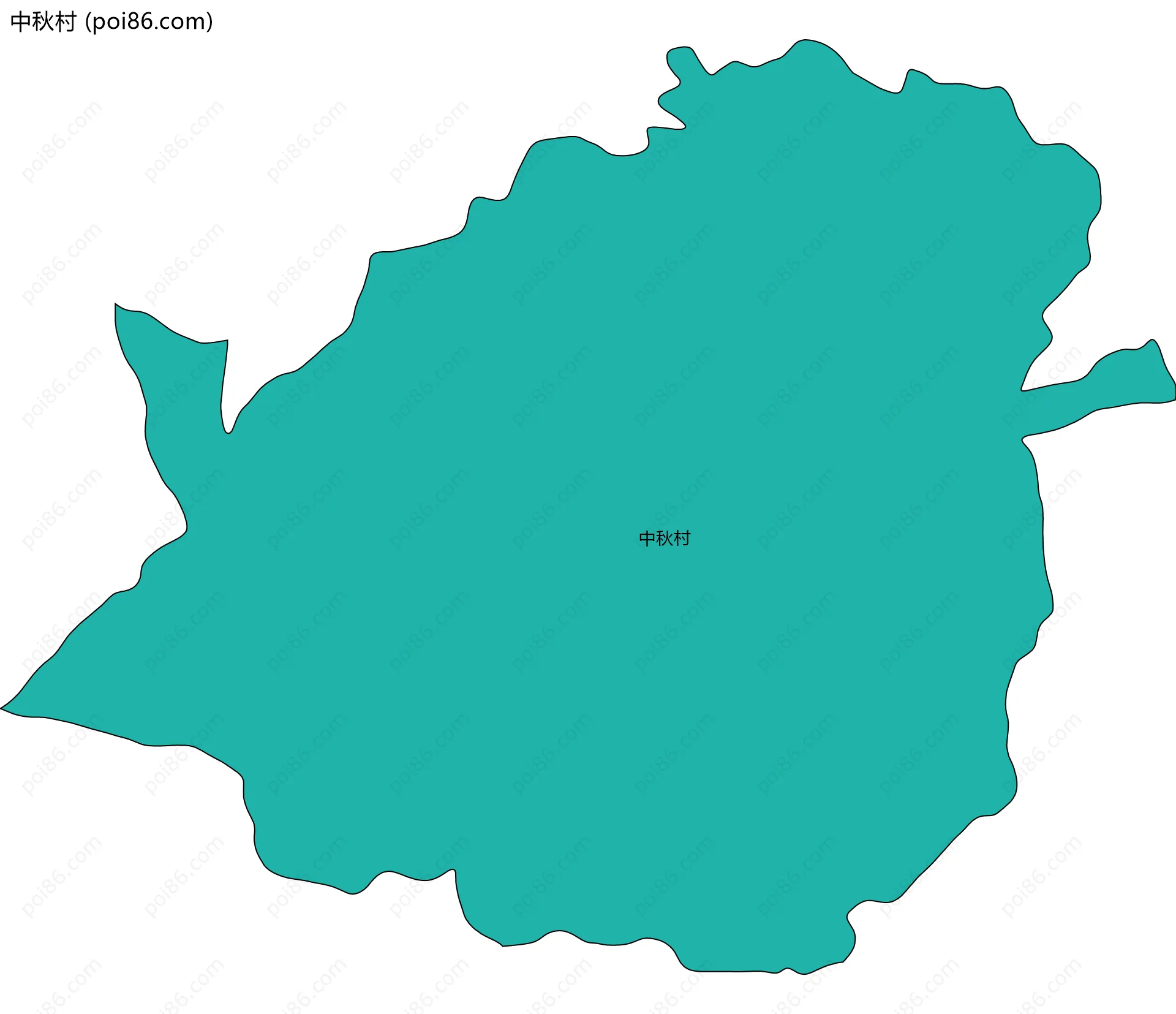 中秋村边界地图