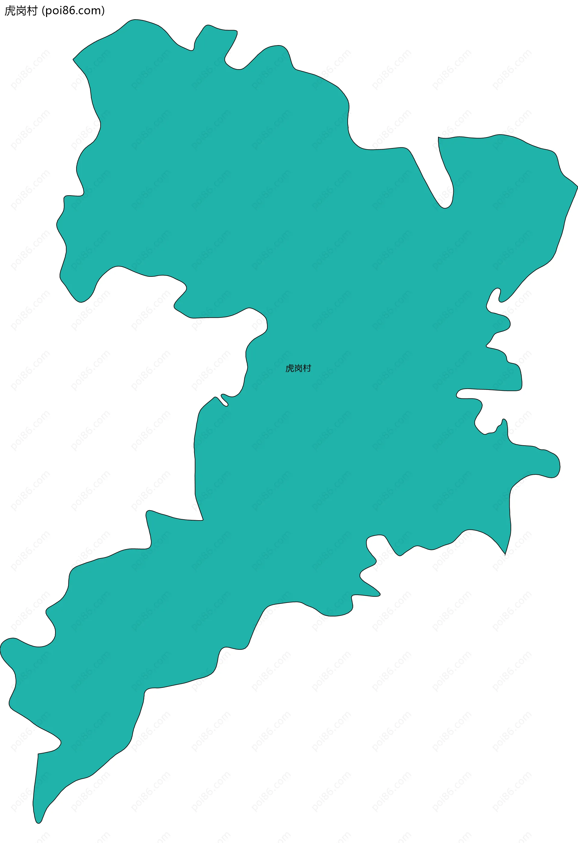 虎岗村边界地图