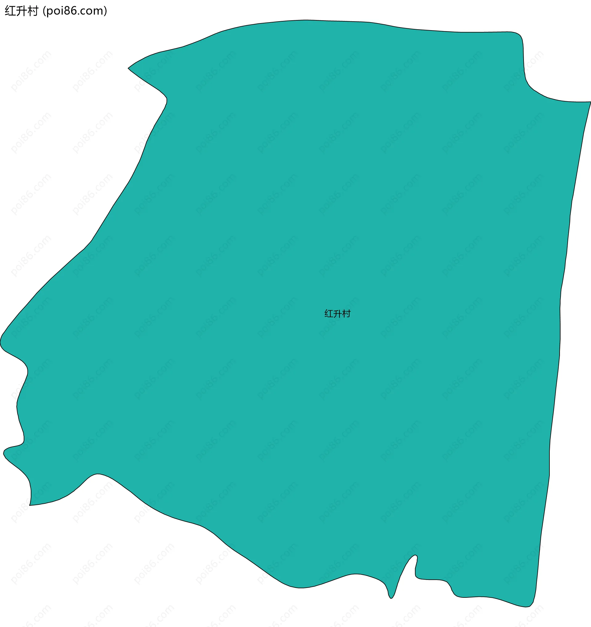 红升村边界地图