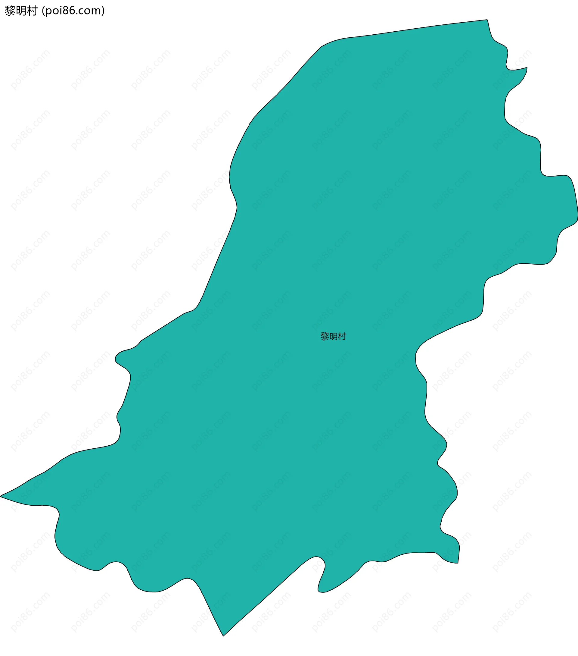 黎明村边界地图