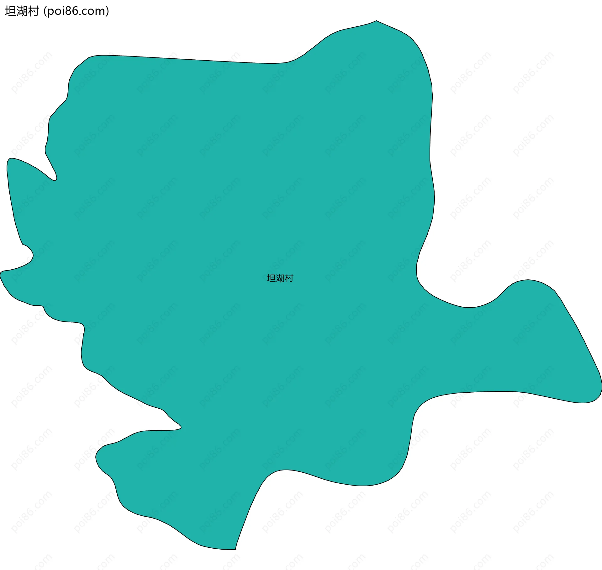 坦湖村边界地图