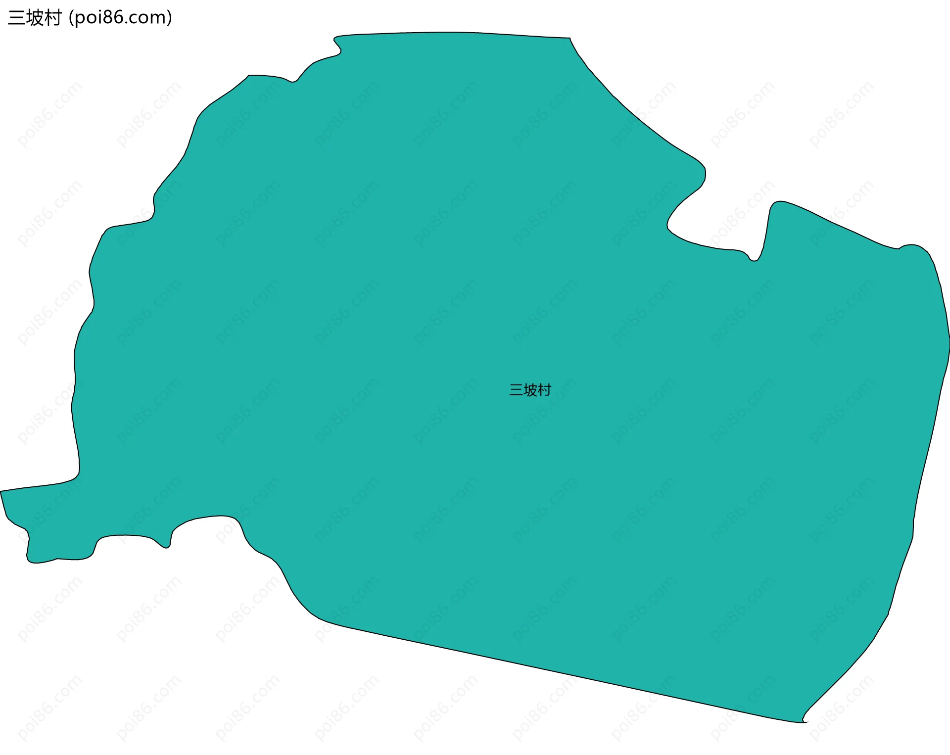 三坡村边界地图
