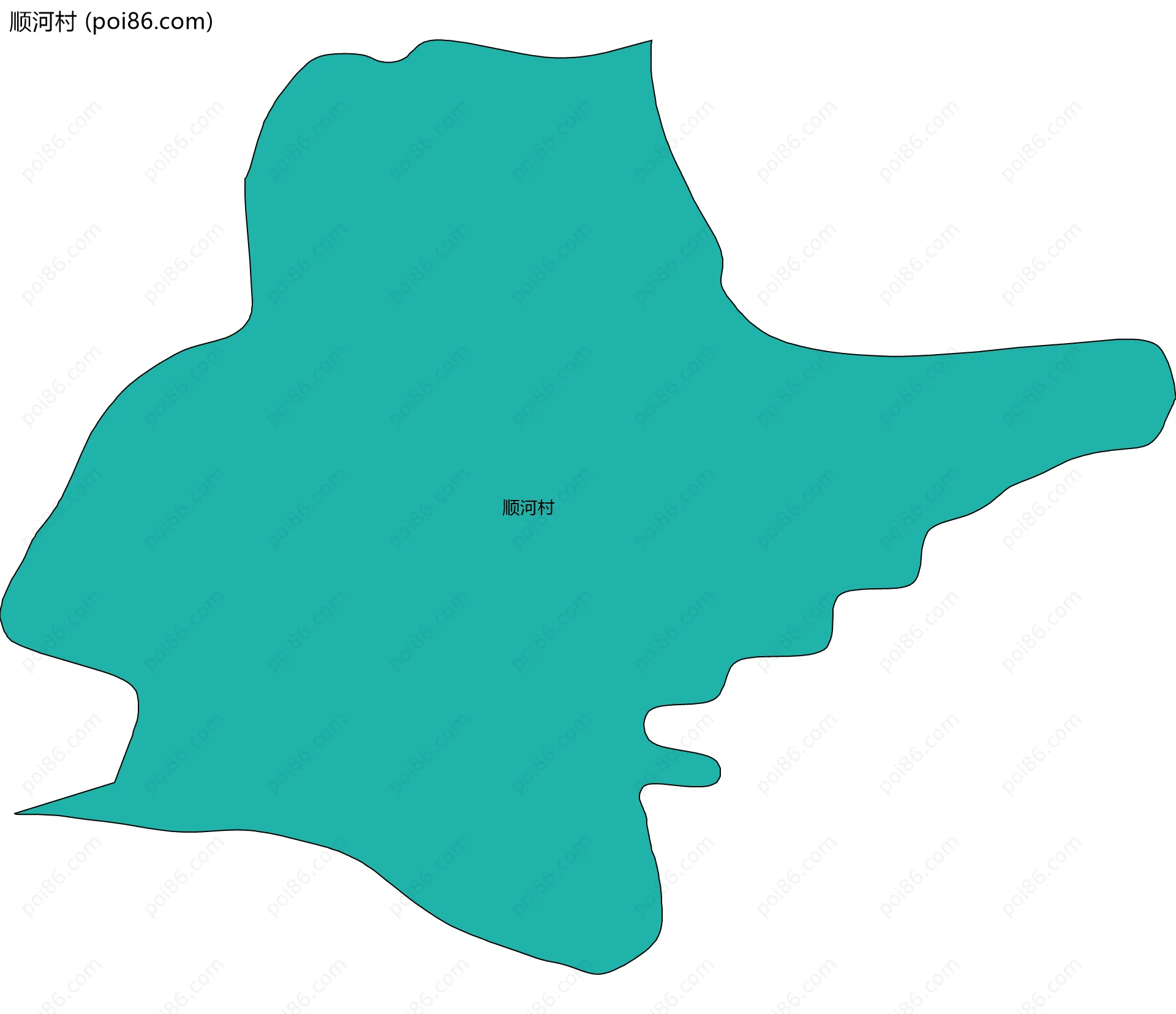 顺河村边界地图
