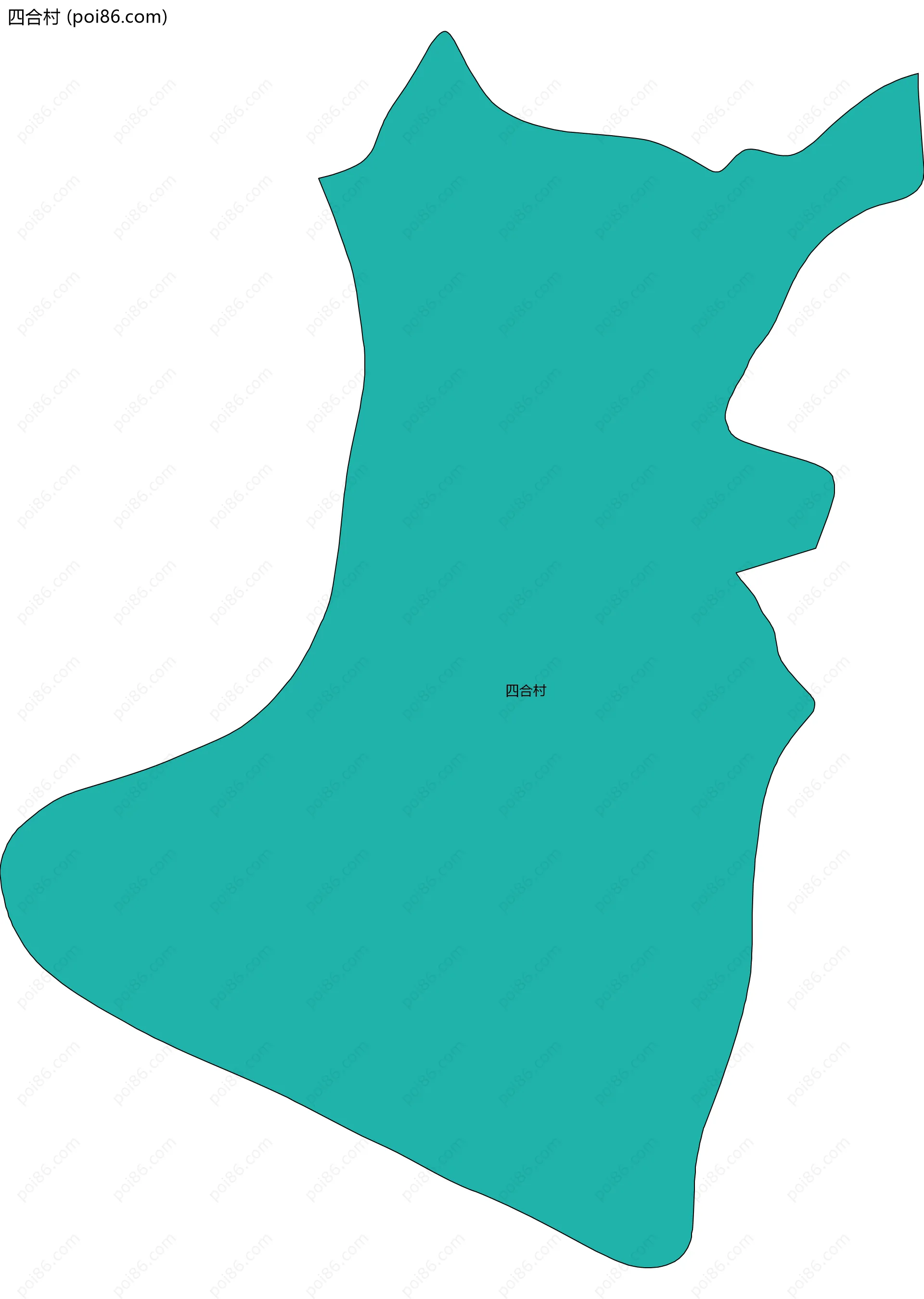 四合村边界地图