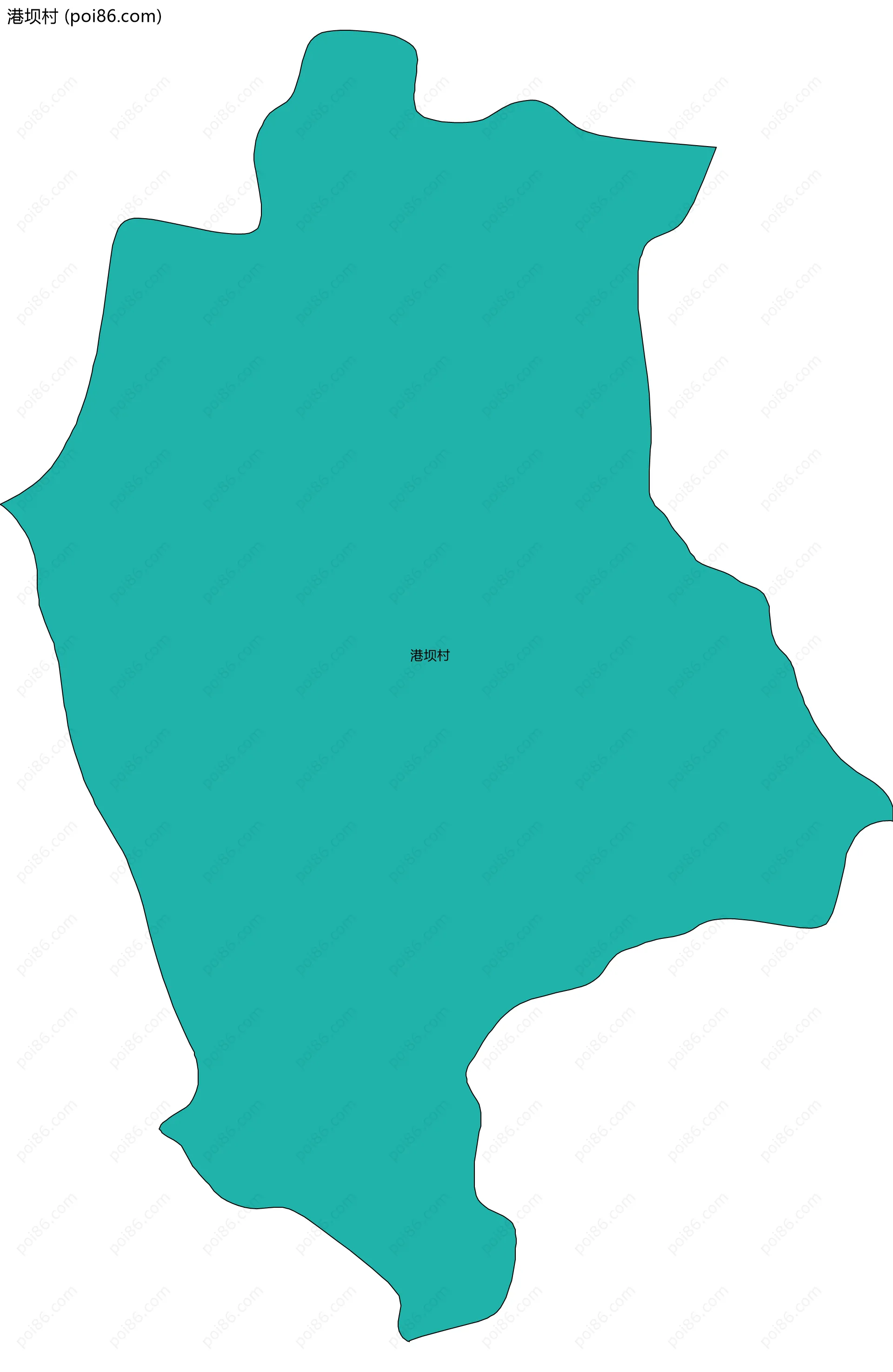 港坝村边界地图