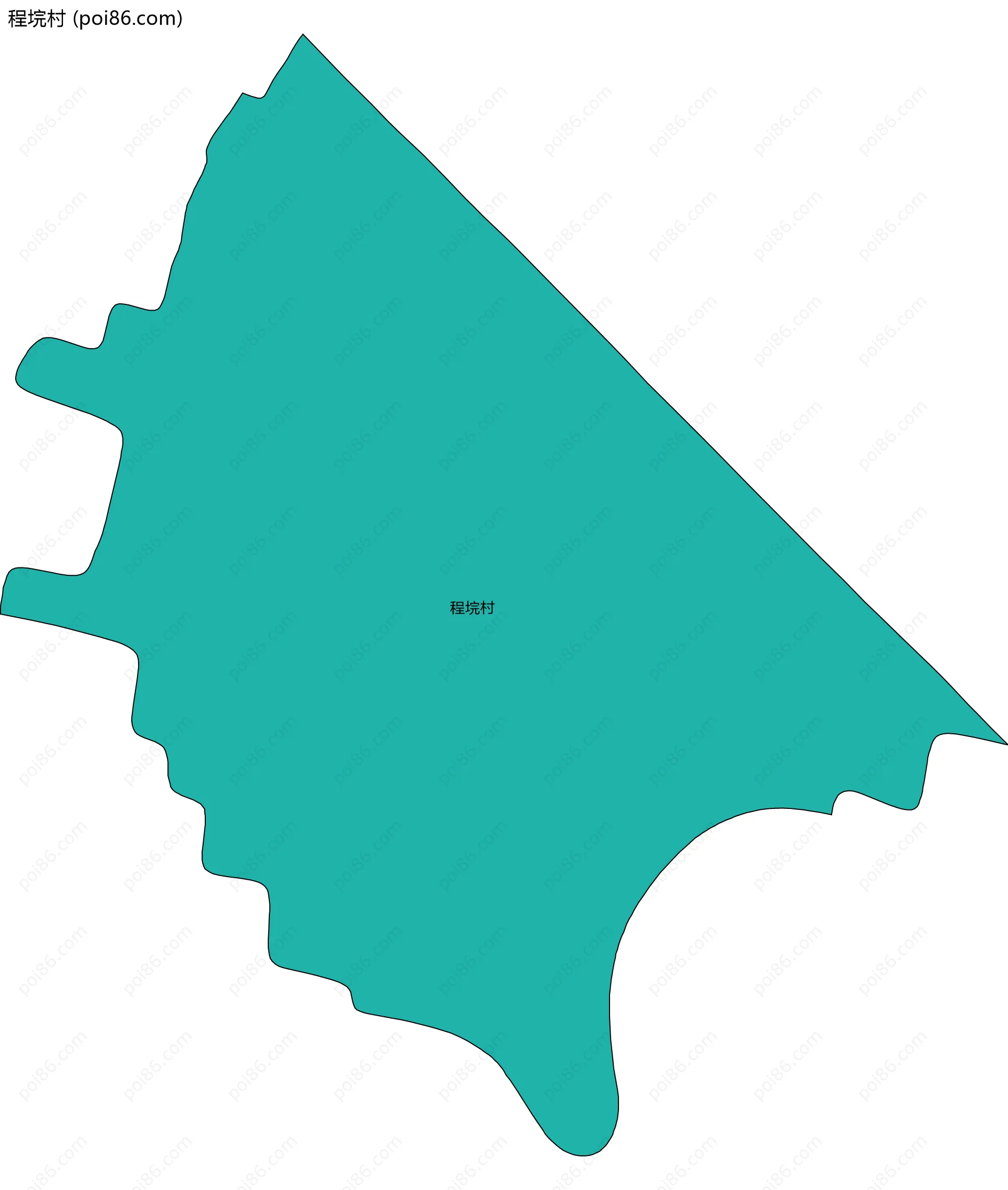 程垸村边界地图