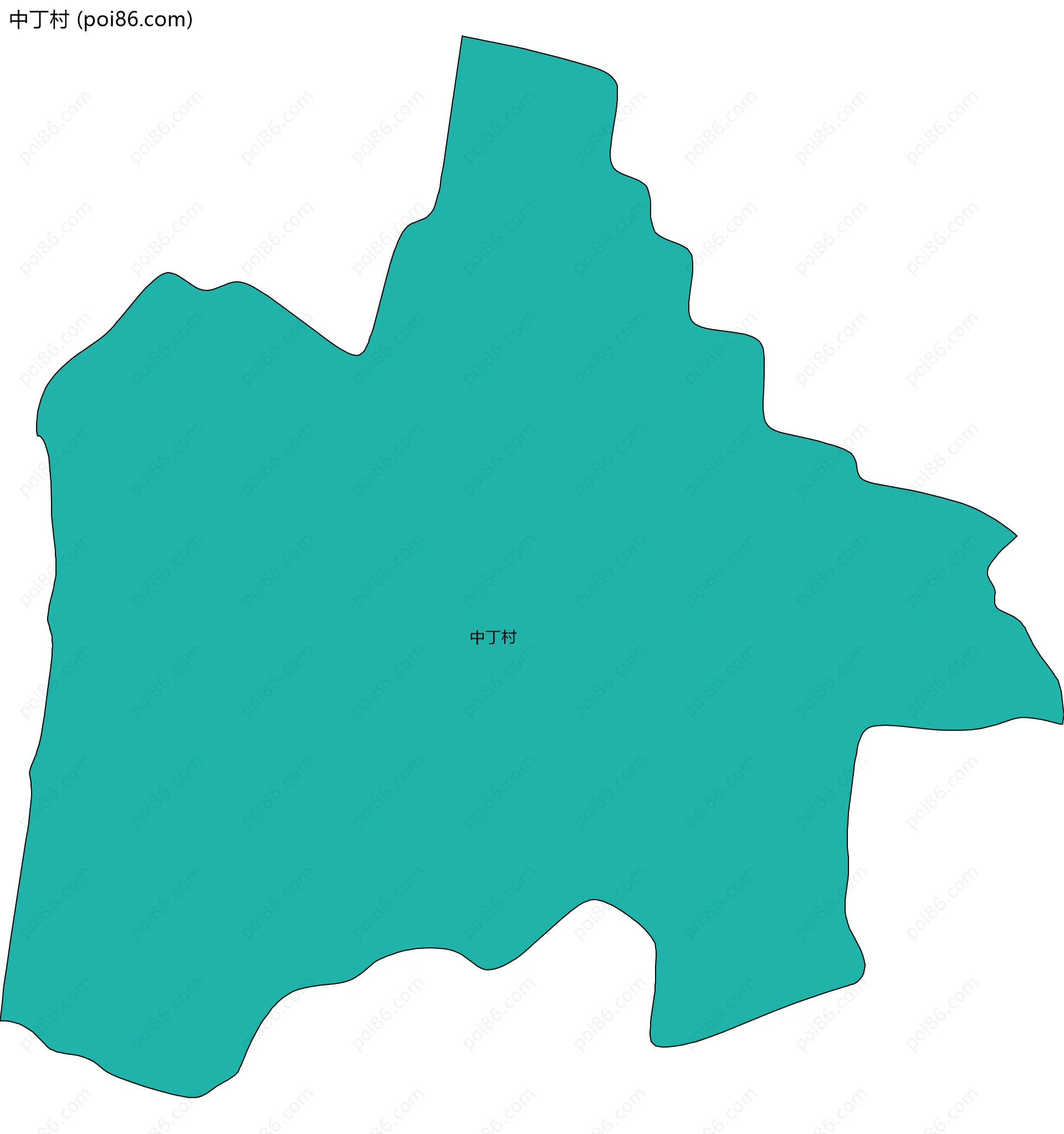 中丁村边界地图