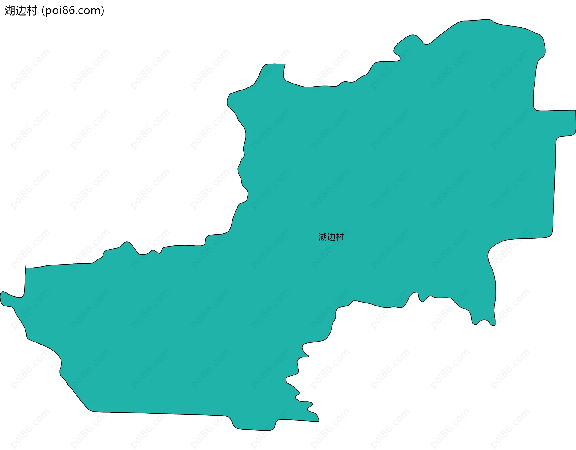 湖边村边界地图