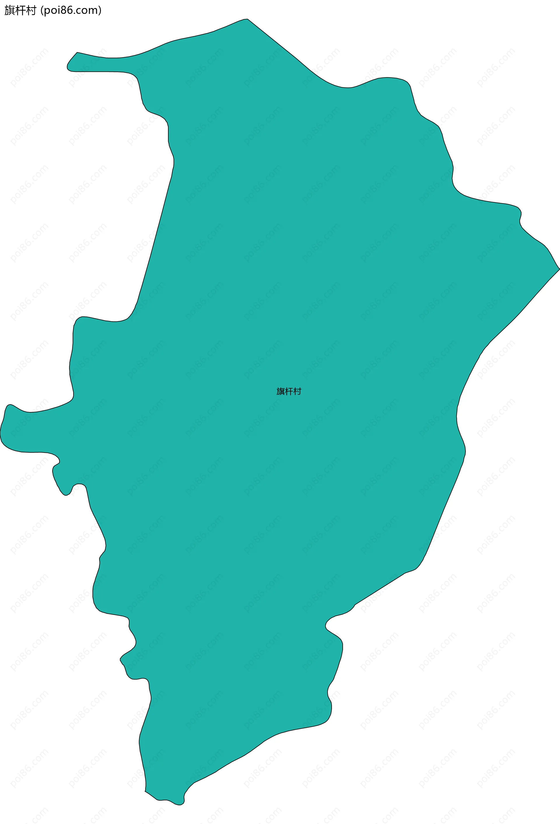 旗杆村边界地图