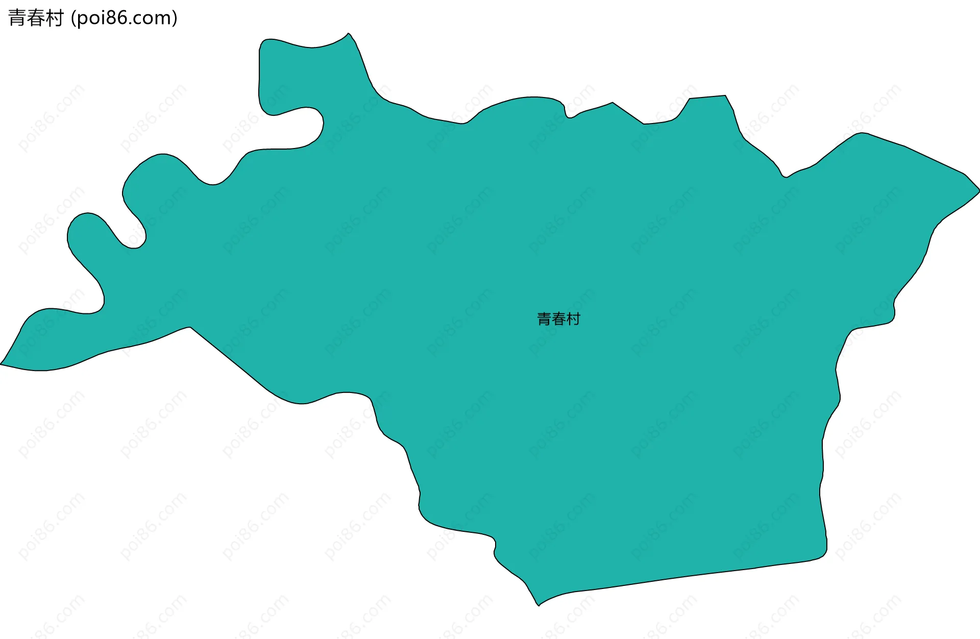 青春村边界地图