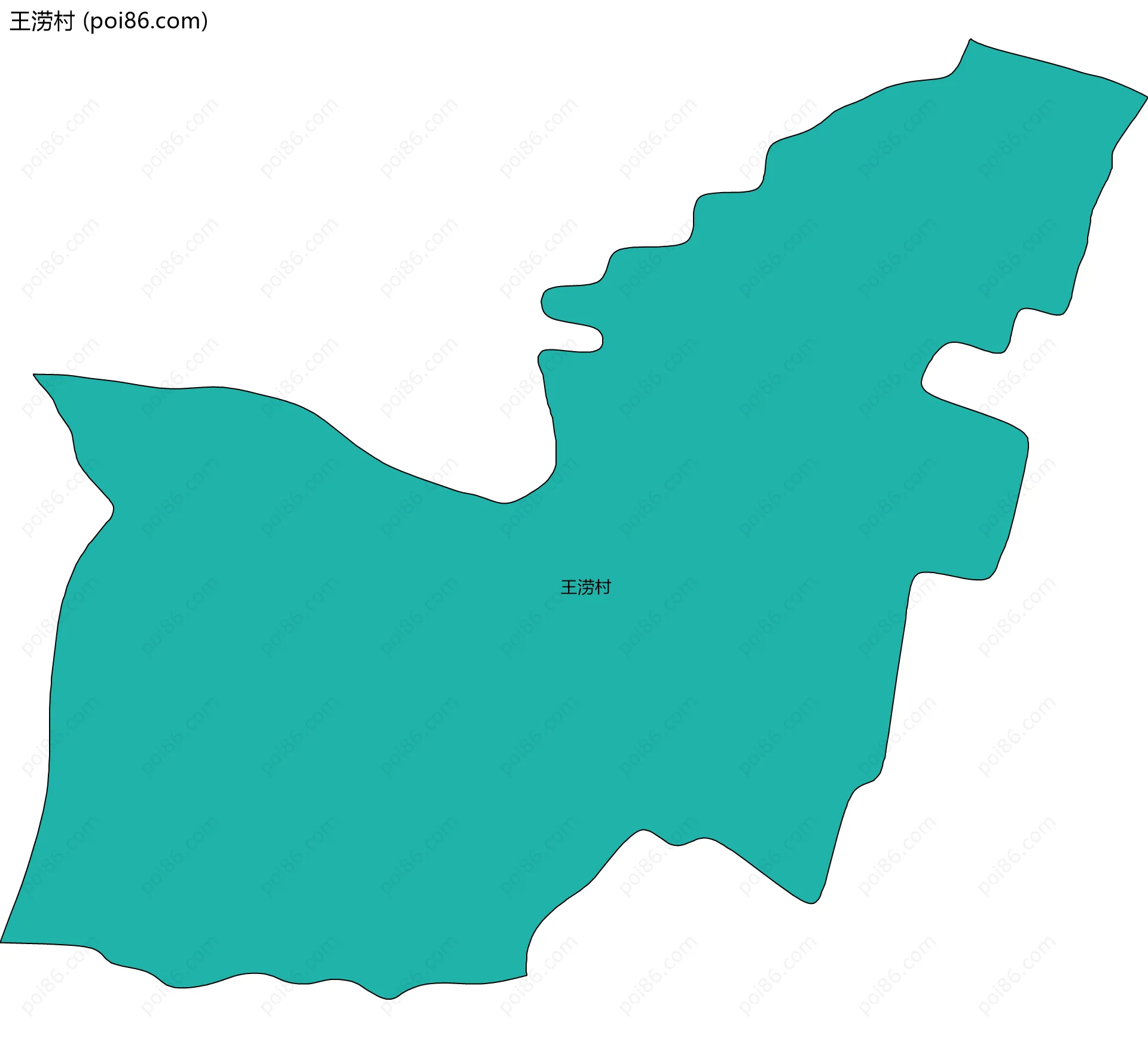 王涝村边界地图