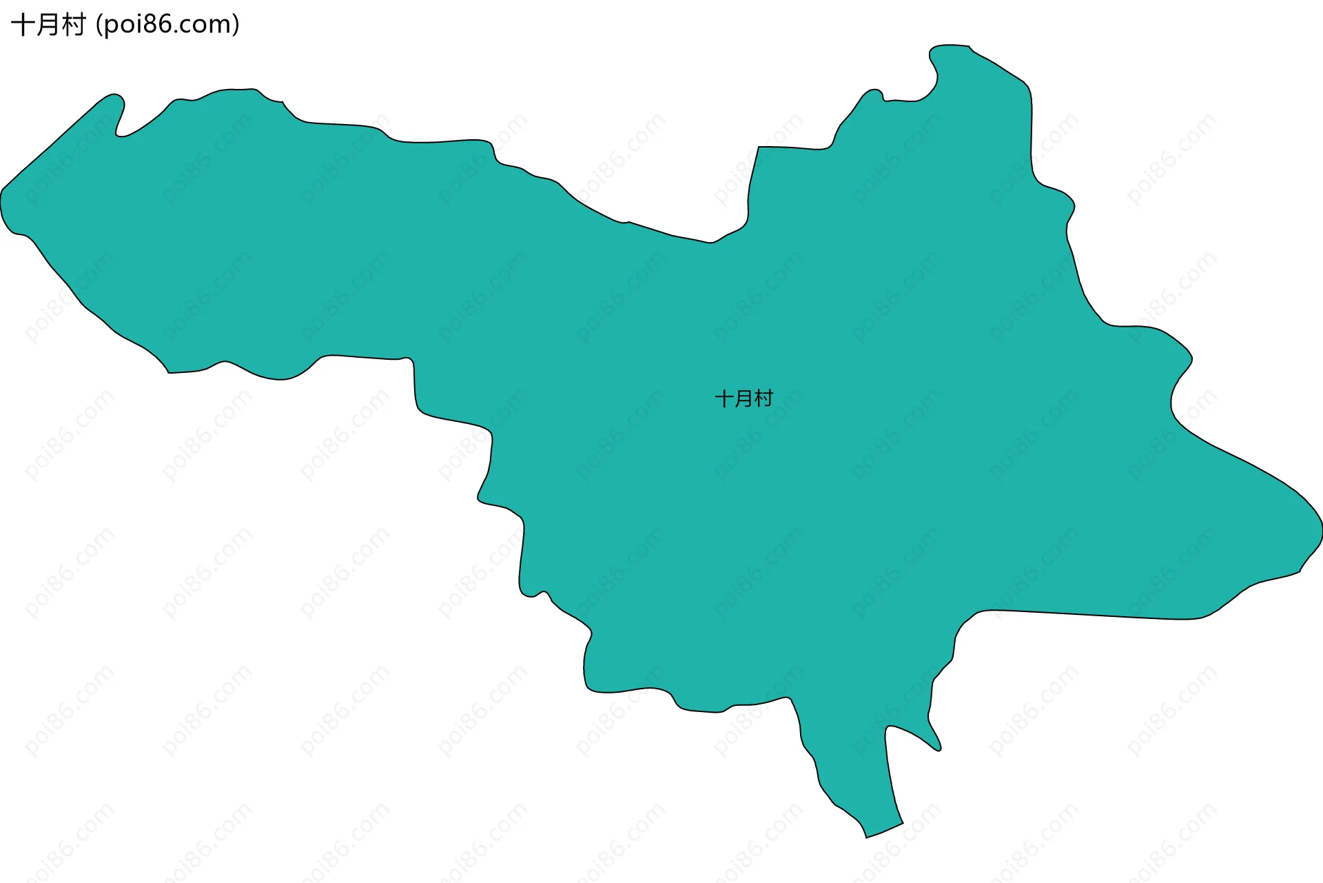 十月村边界地图