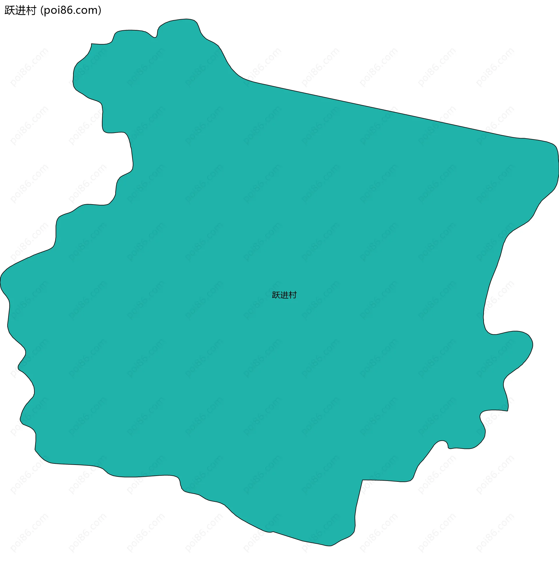 跃进村边界地图