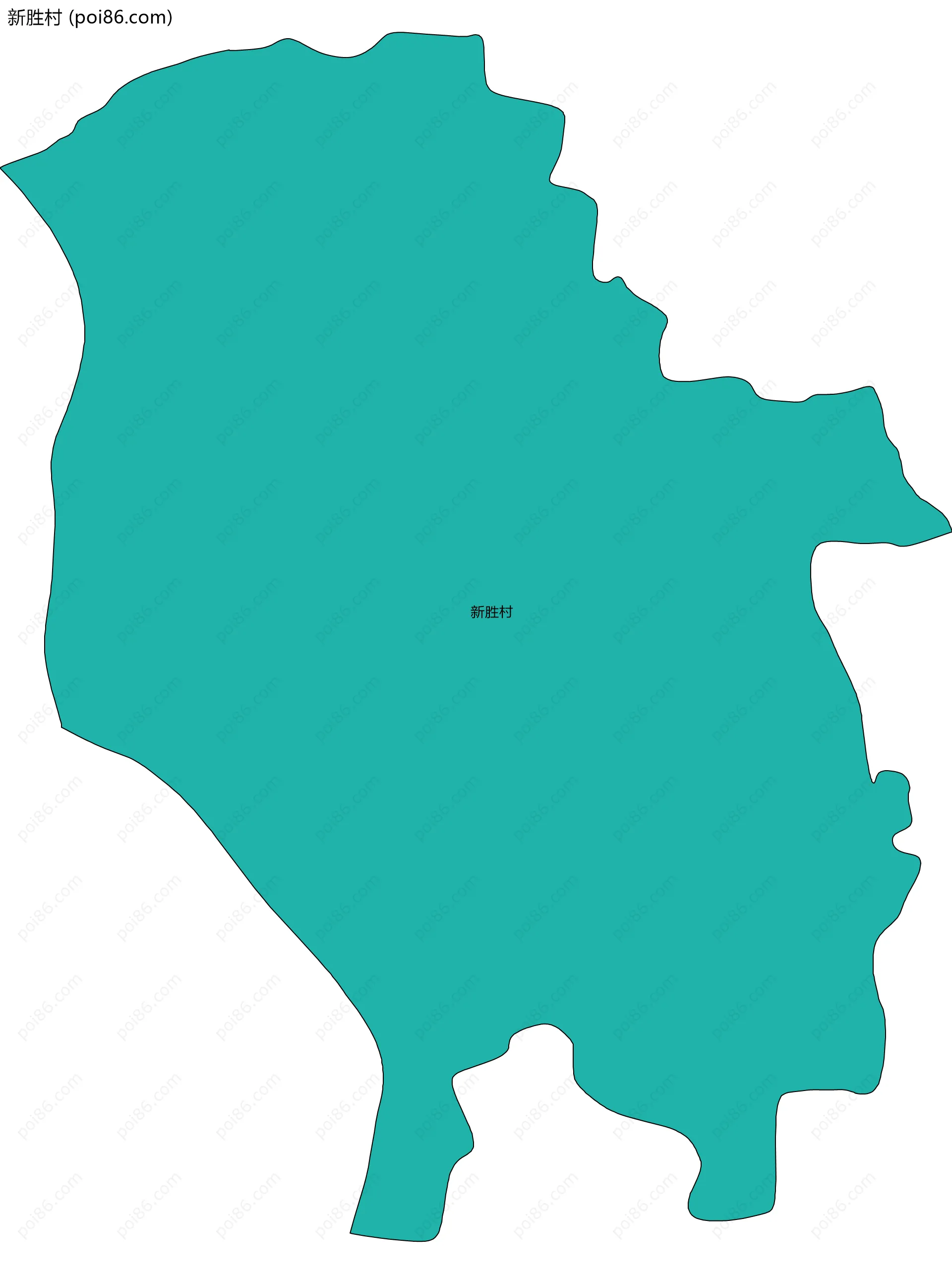 新胜村边界地图