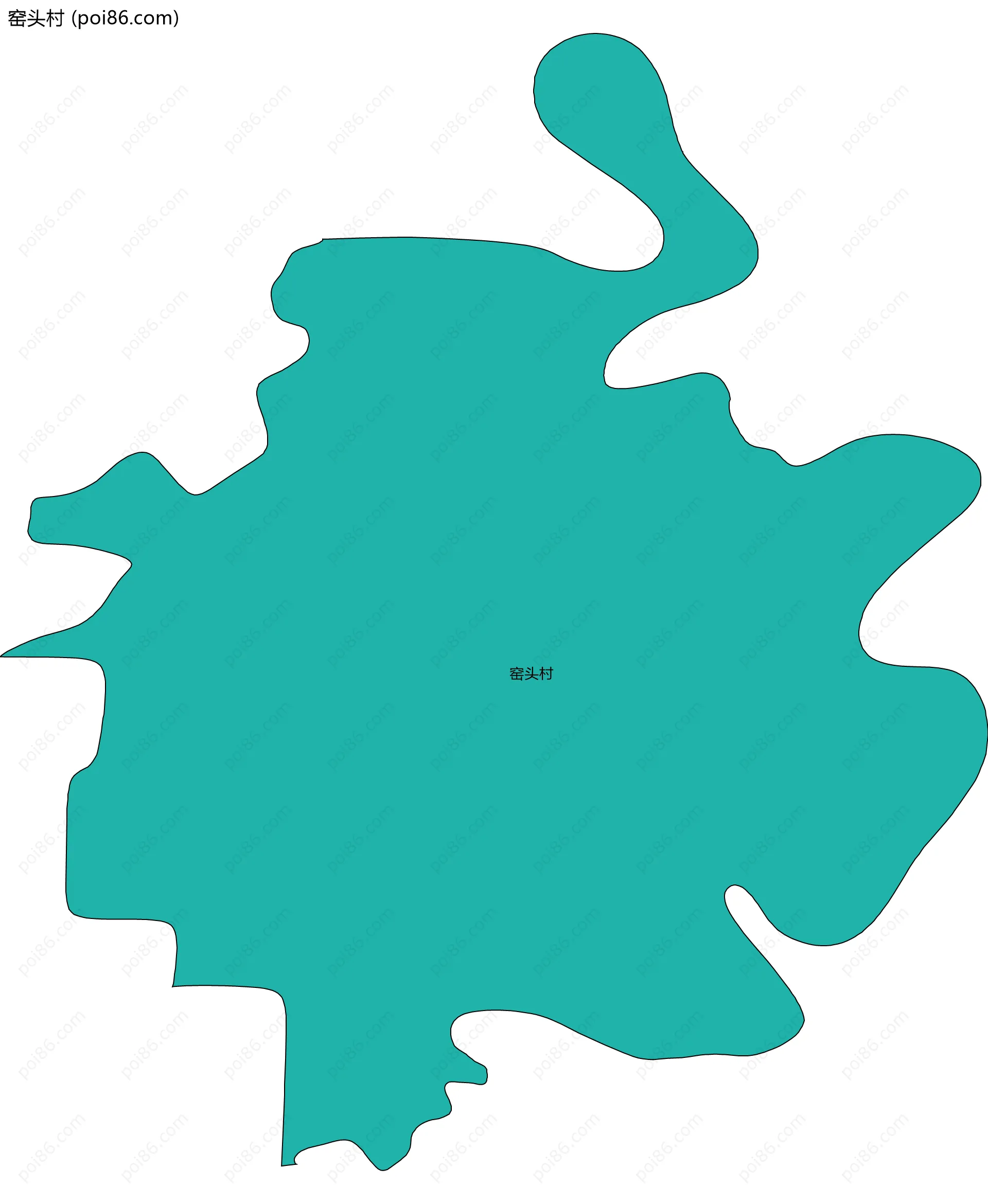 窑头村边界地图