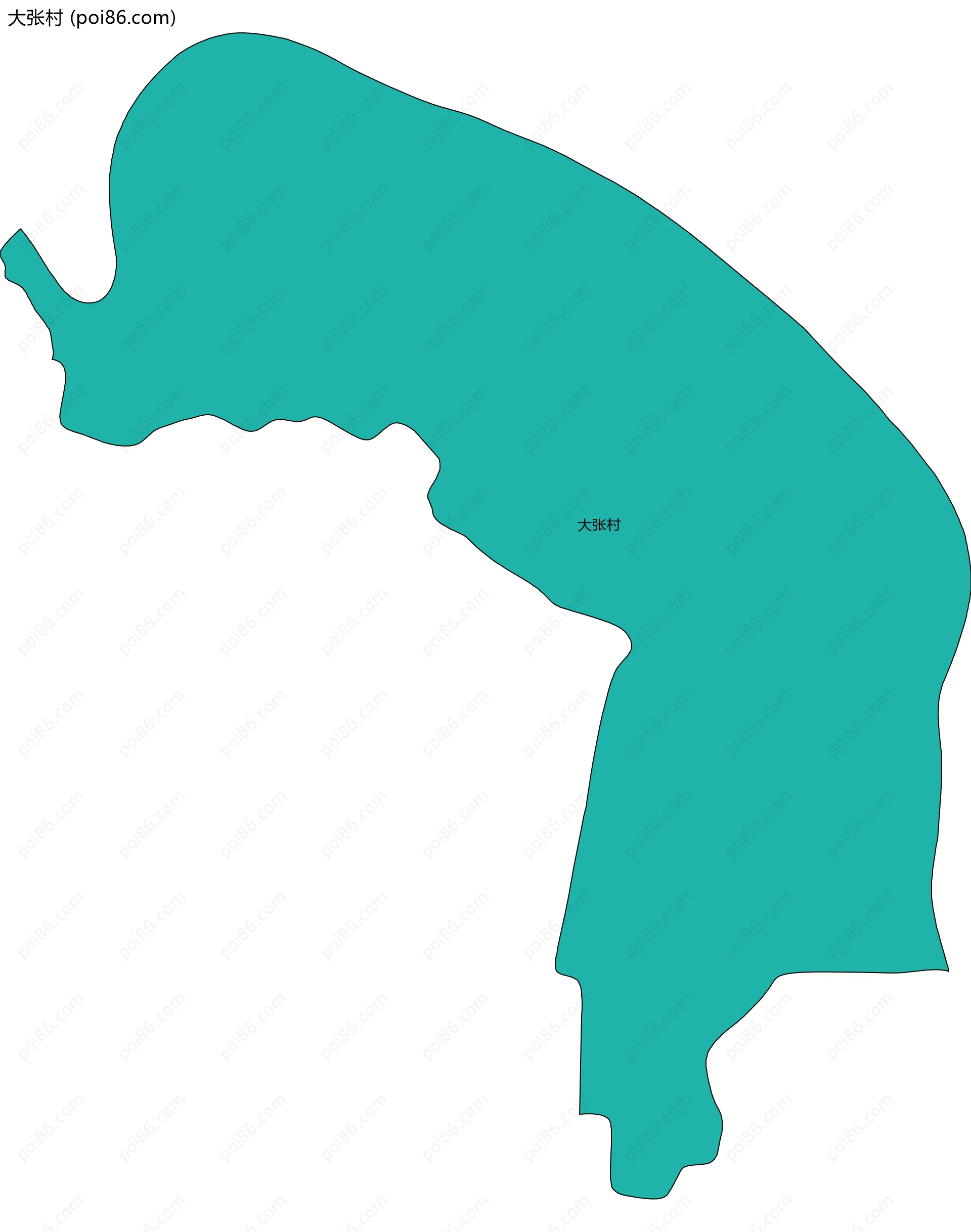 大张村边界地图