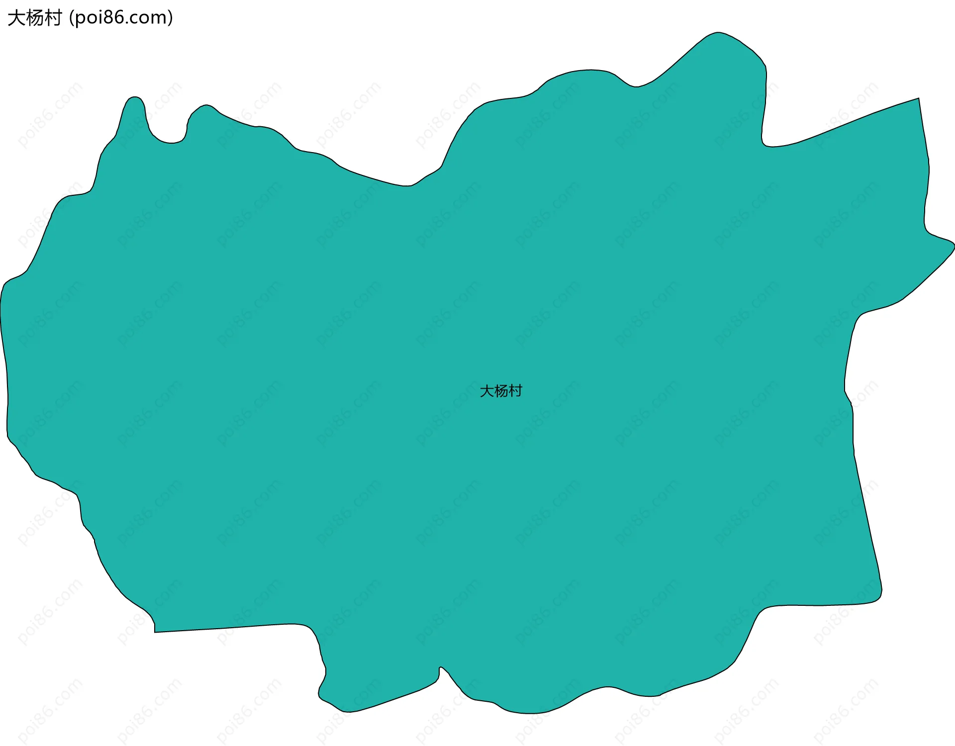 大杨村边界地图