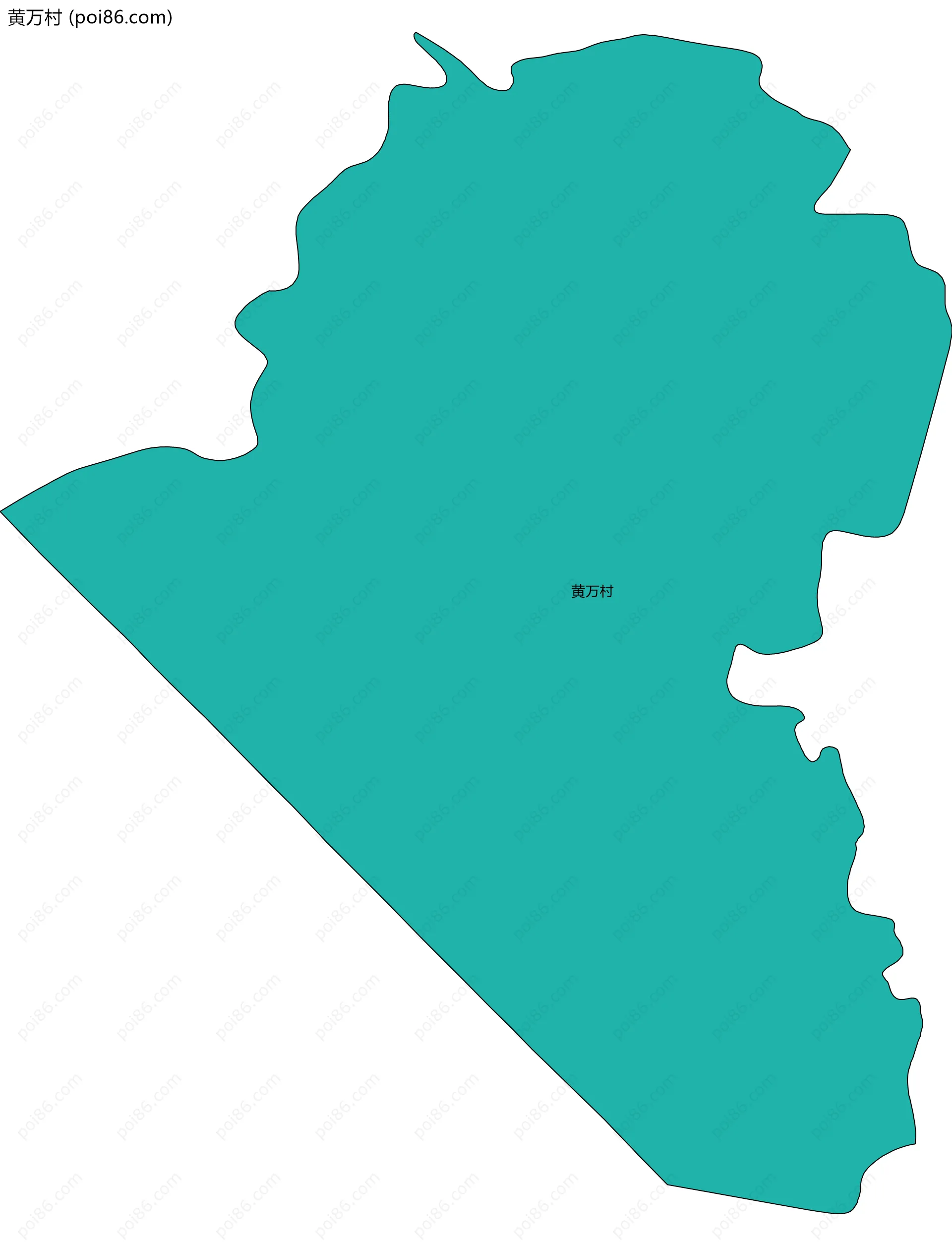 黄万村边界地图