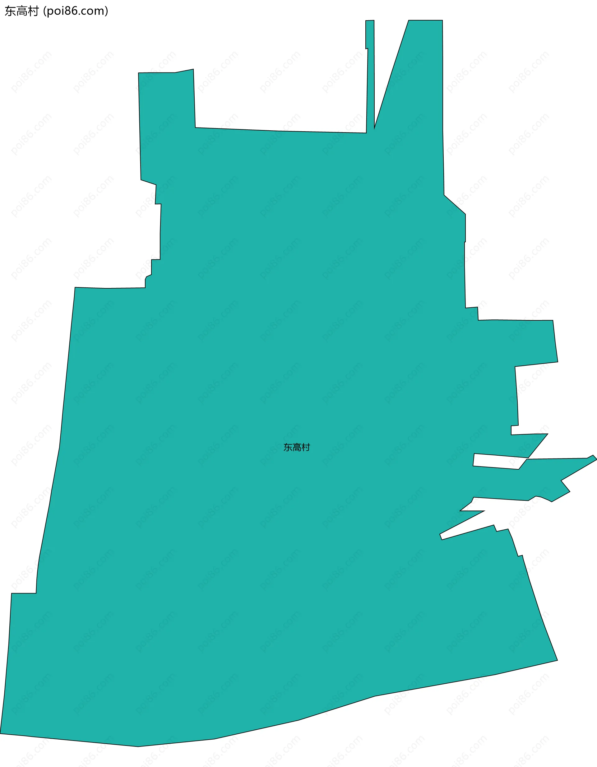 东高村边界地图