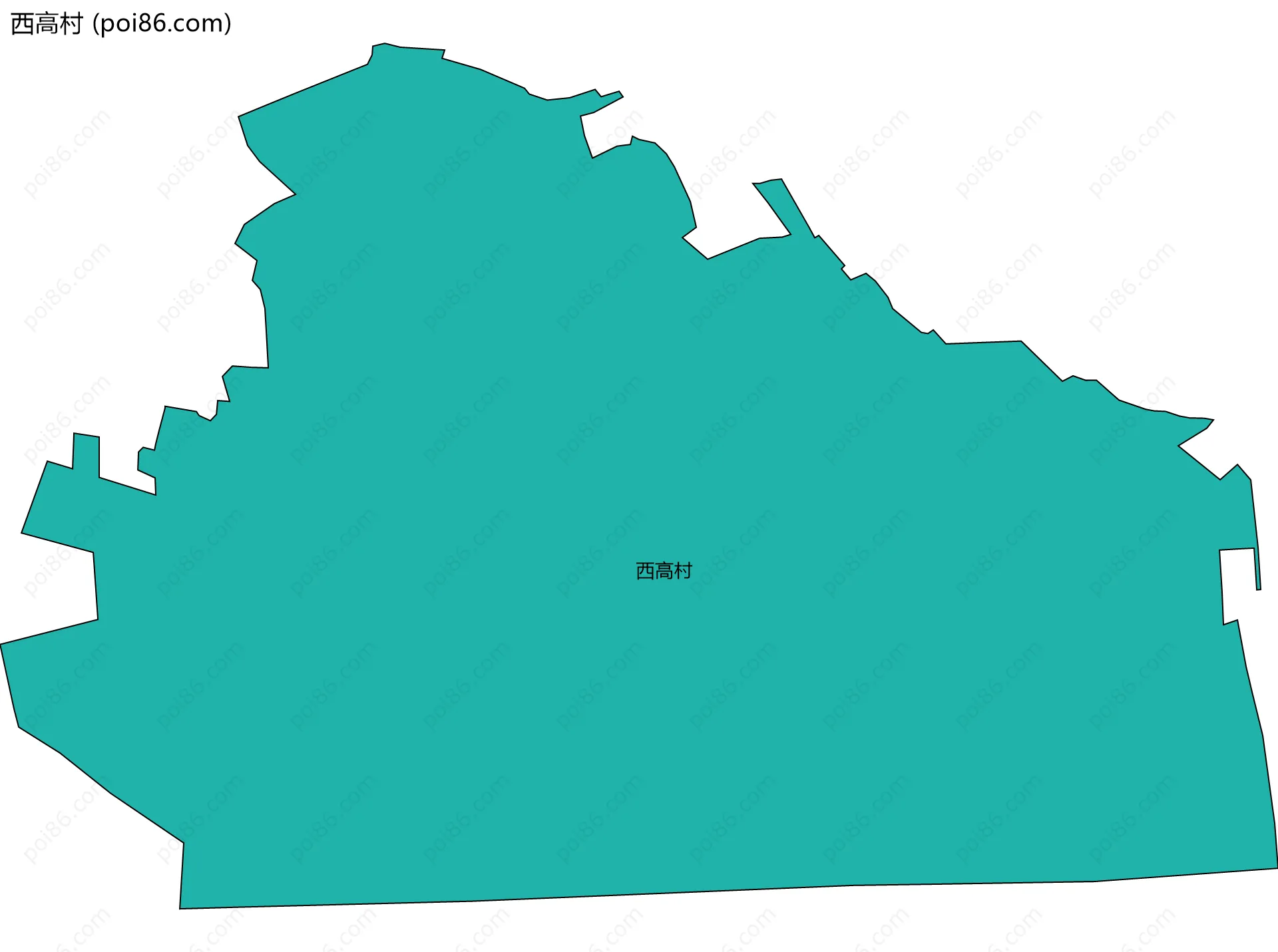 西高村边界地图