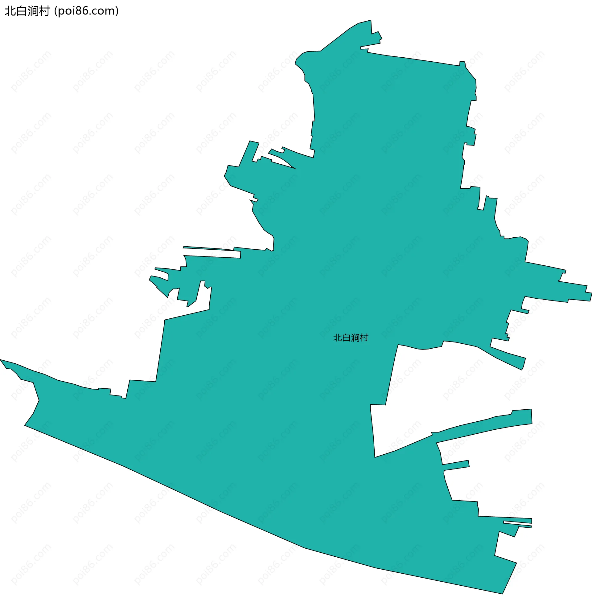 北白涧村边界地图