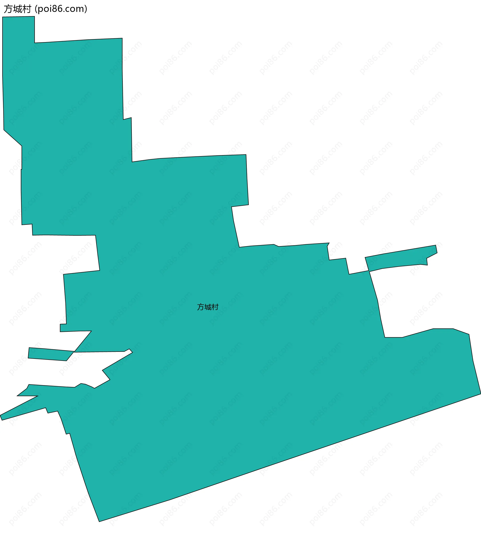 方城村边界地图